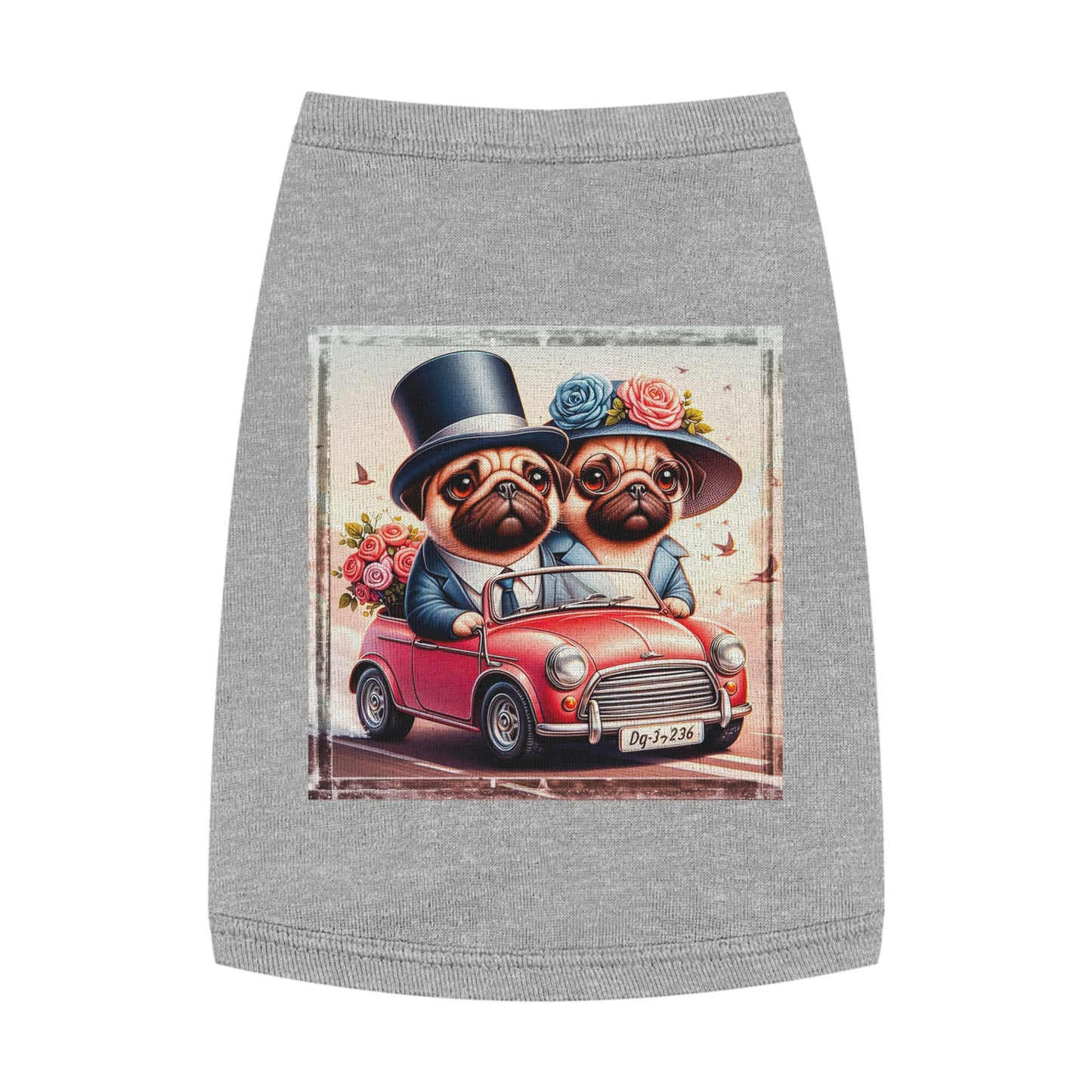Wacky Pet Tank Top Pug young teen couple Pets Printify M Heather