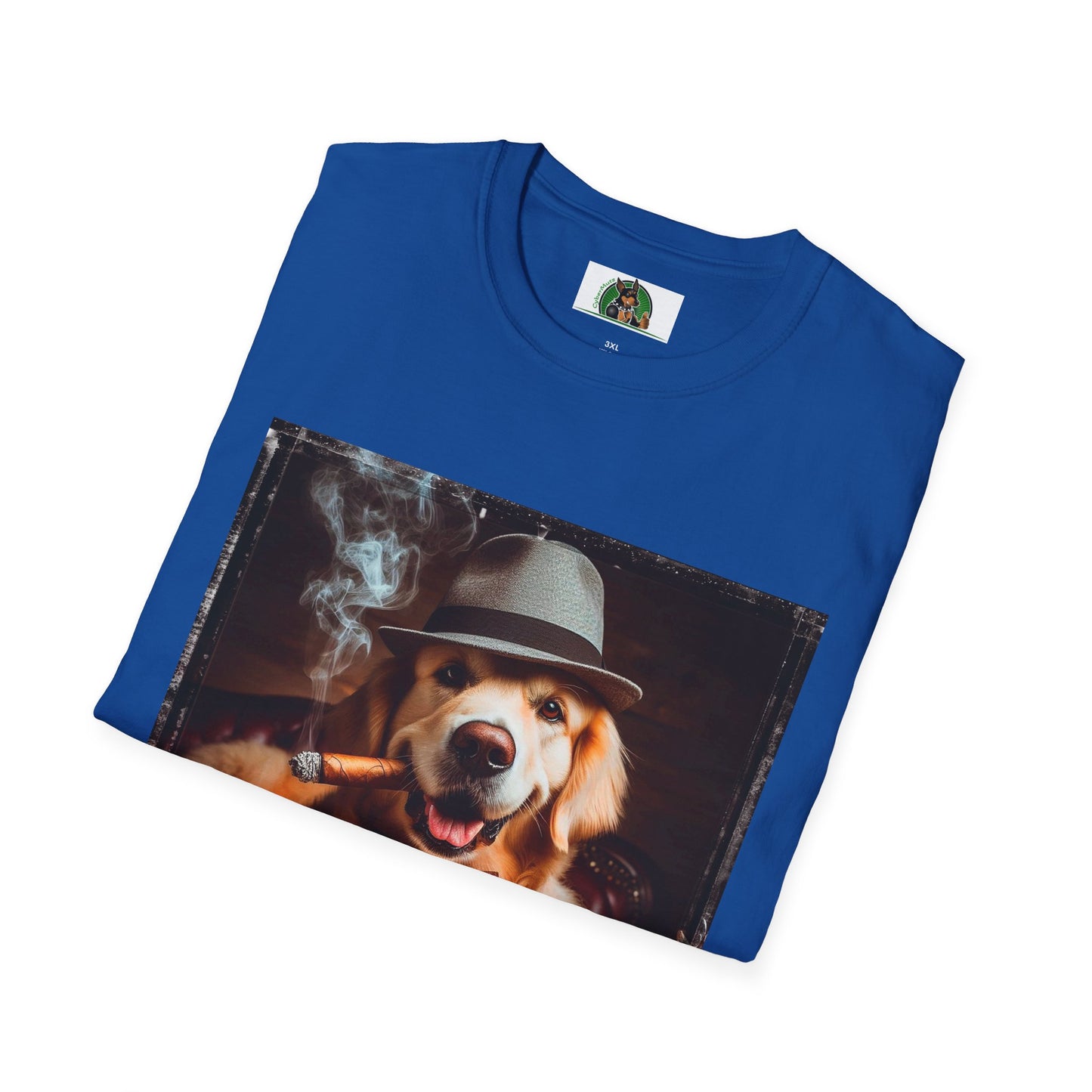 Golden Retriever cigars and smoking shirt T-Shirt Printify