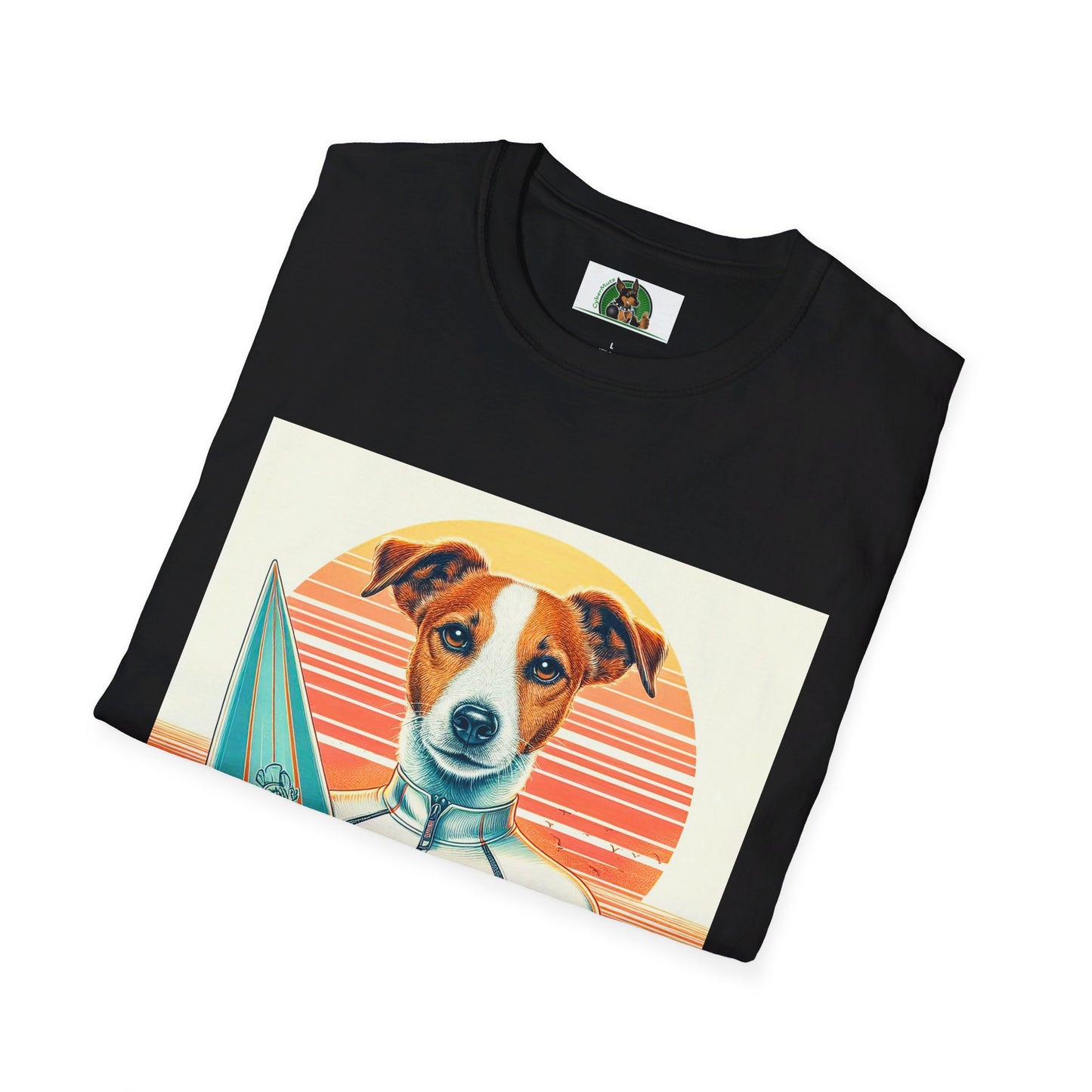 Jack Russell Wet Suit Surfer T-Shirt Printify