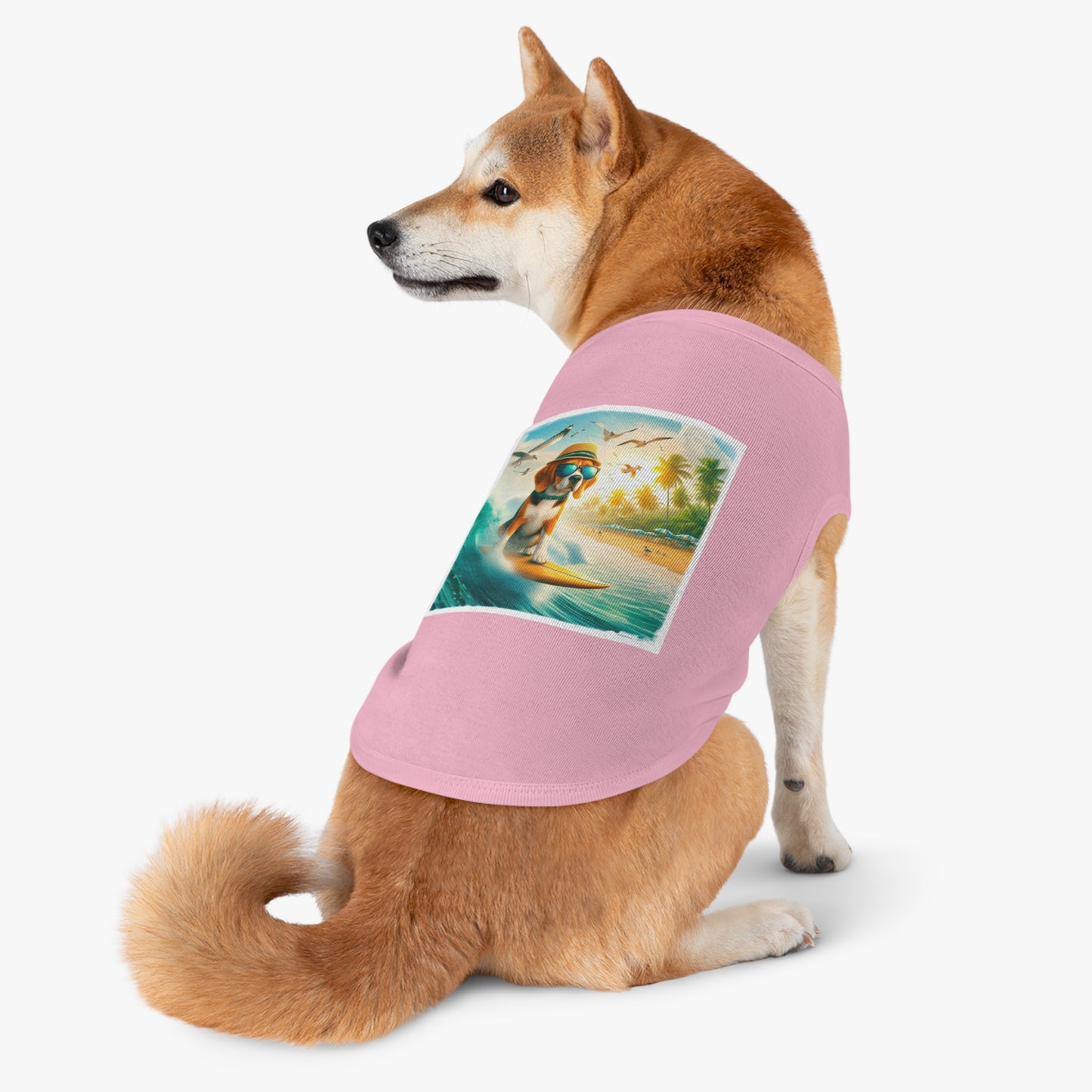 Pet Tank Top Beagle Surfer Pets Printify