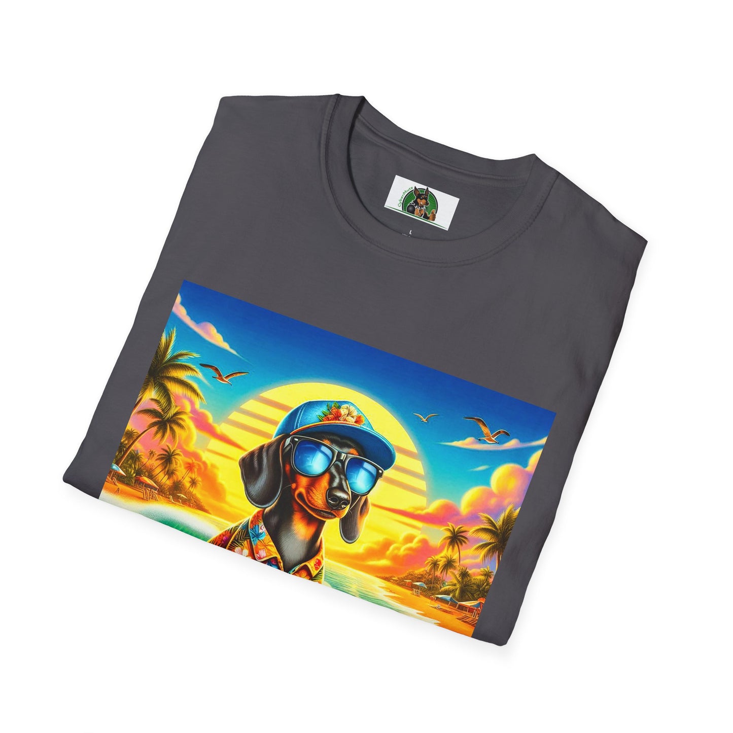 Dachshund crashing waves t shirt