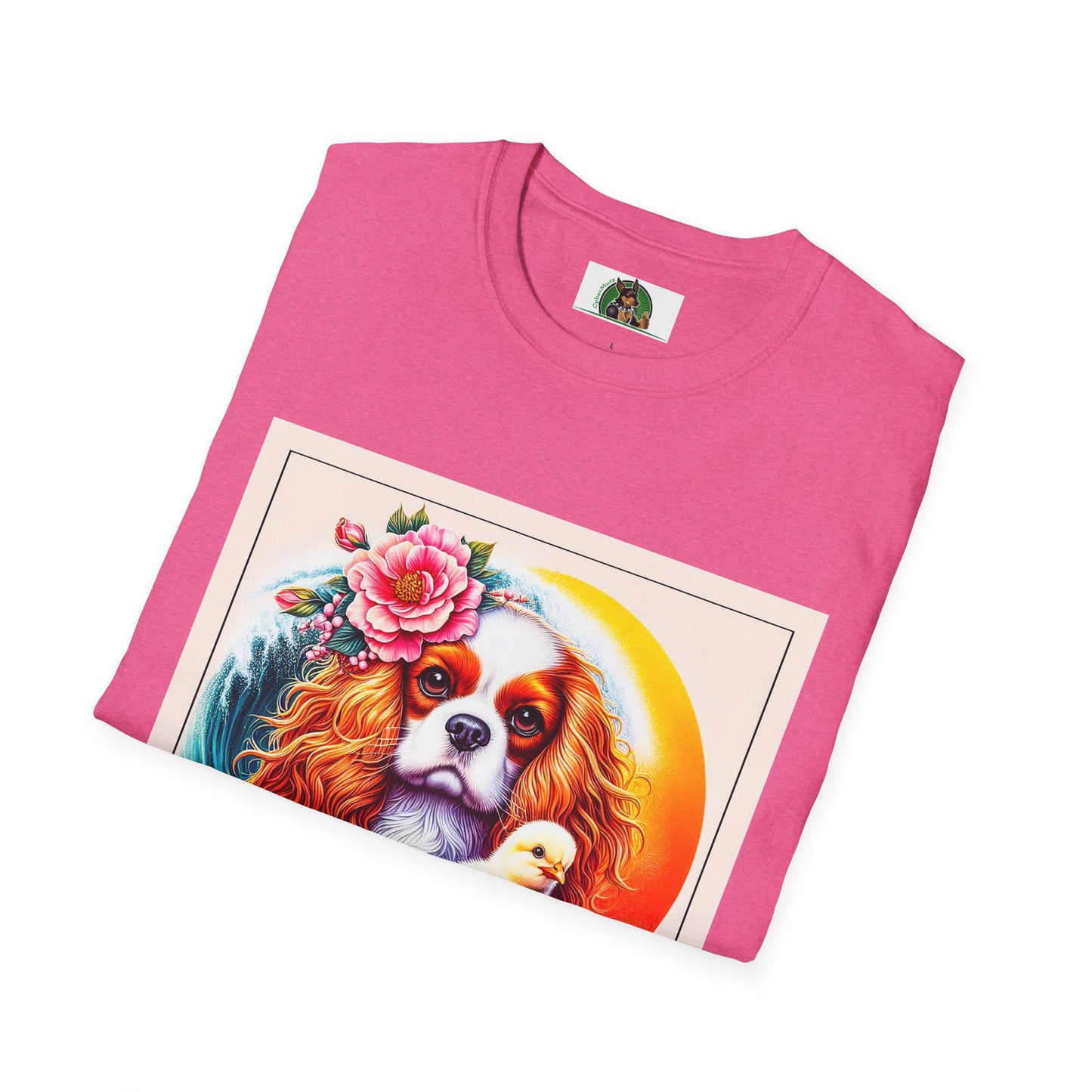 Cavalier King Charles Spaniel sunset surfer t-shirt