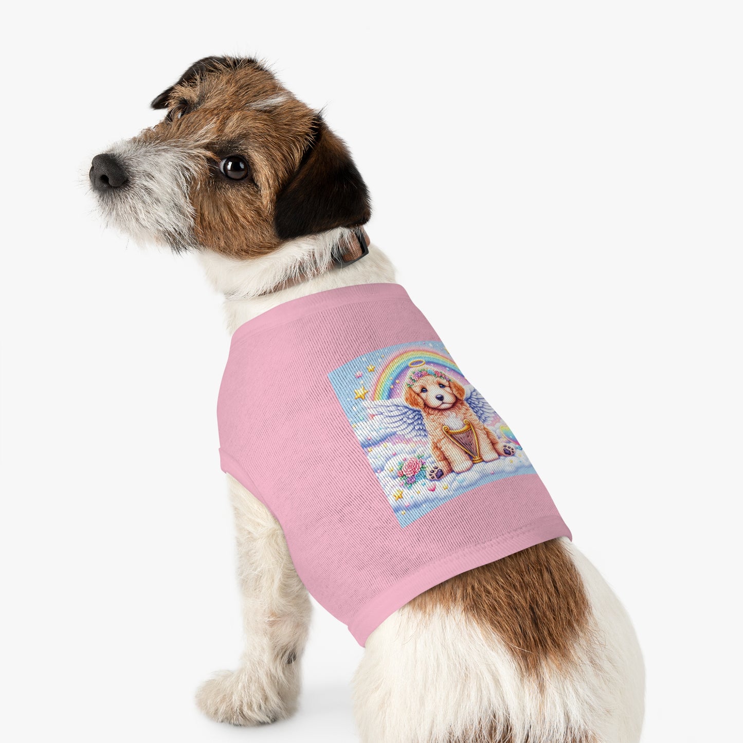 Pet Tank Golden Doodle baby Angel shirt Pets Printify