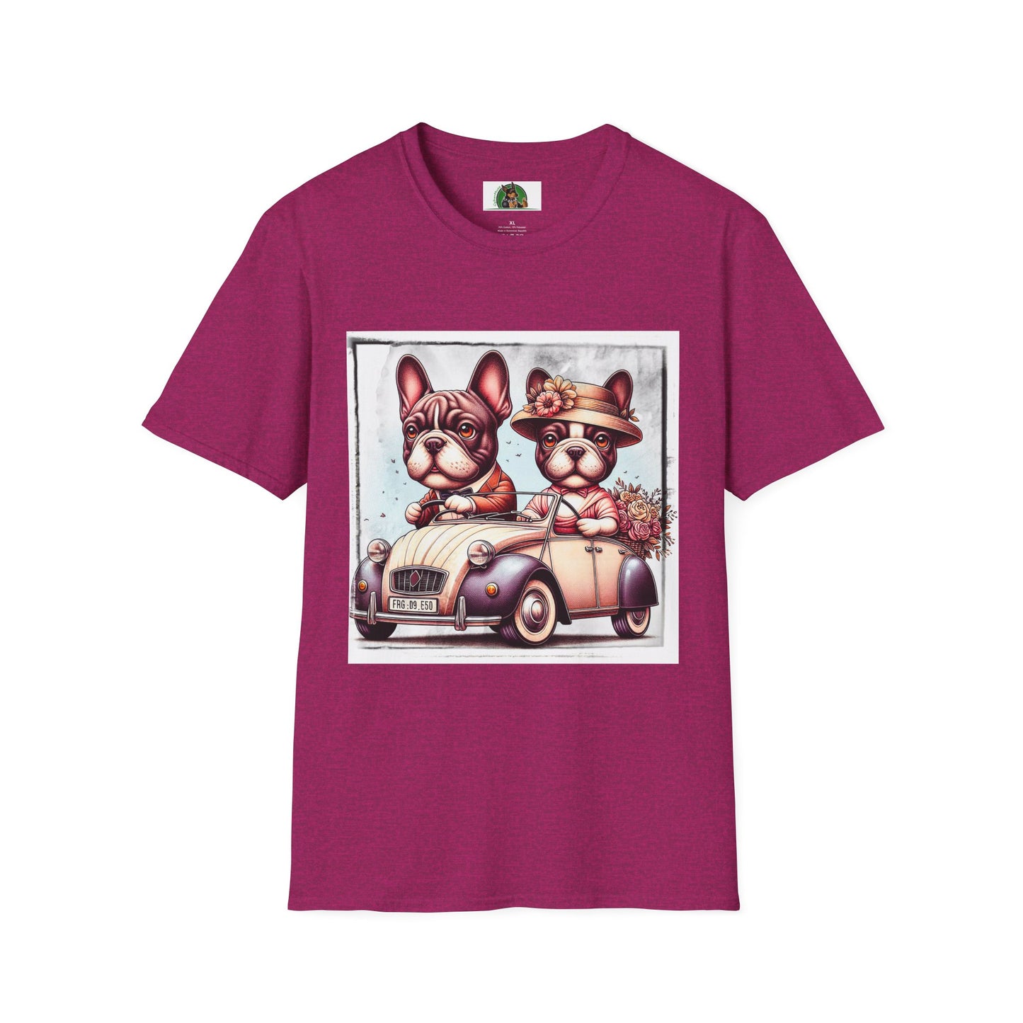 Wacky French Bulldog T-Shirt Printify S Antique Heliconia