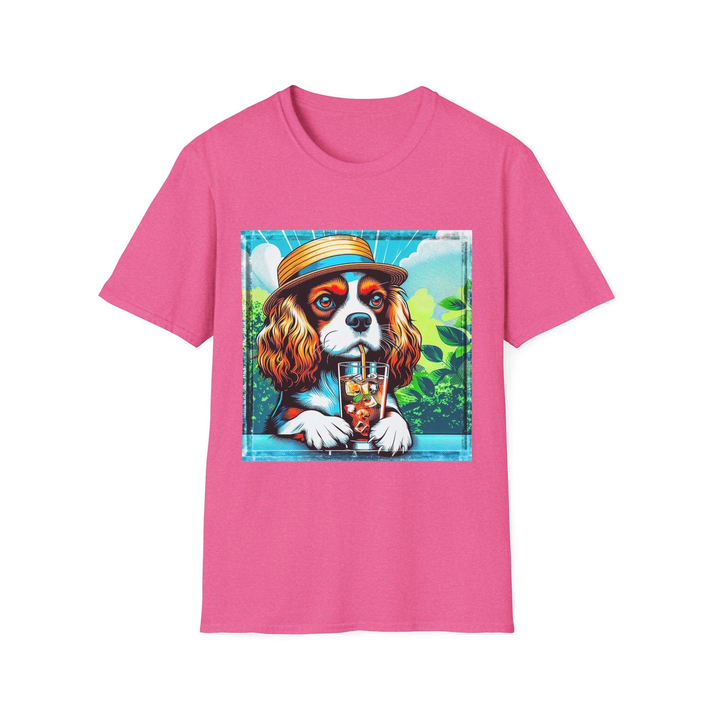 Cavalier King Charles Spaniel Summer Dog TShirt T-Shirt Printify S Heather Heliconia