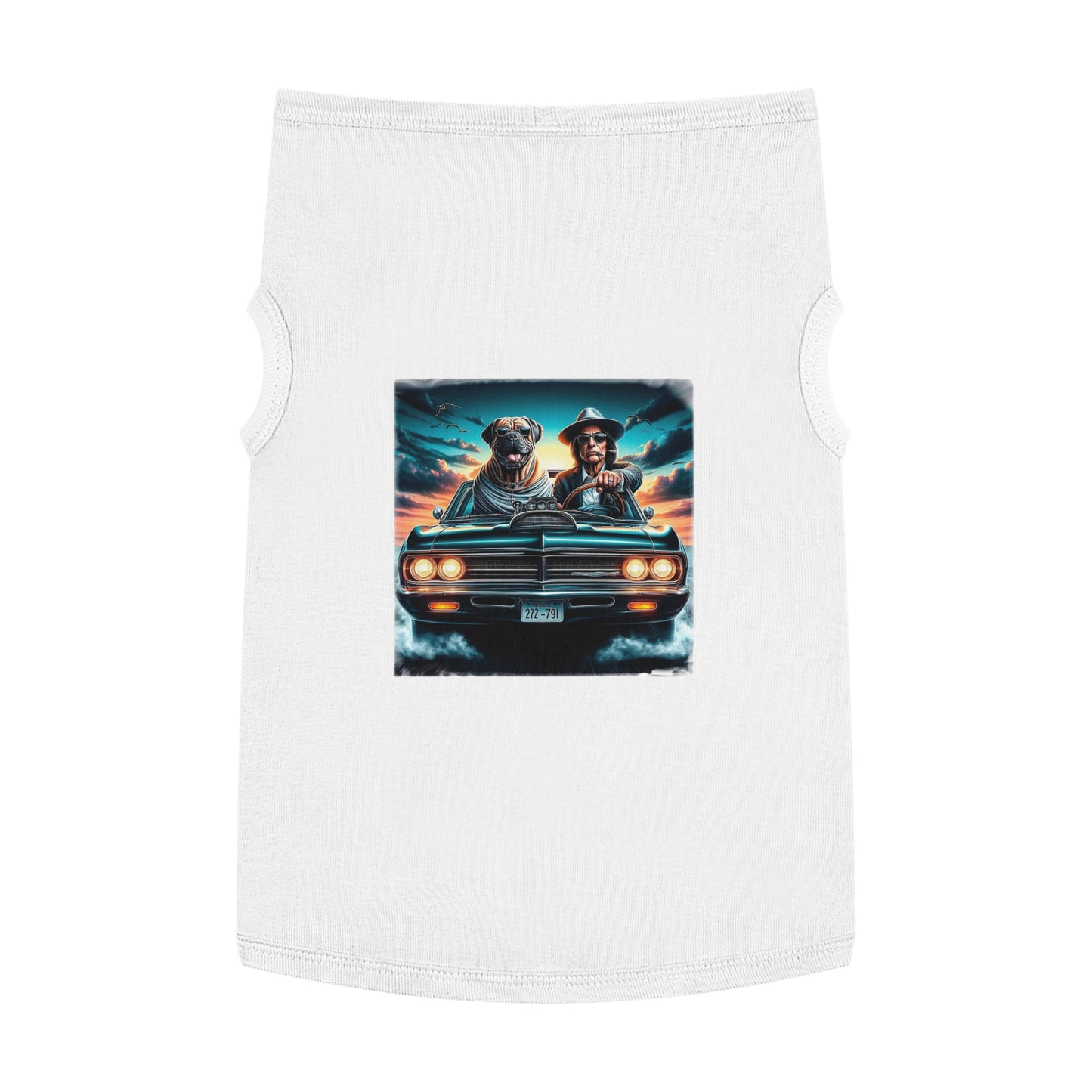 Wacky Pet Tank Top Cane Corso Dog And Man Pets Printify XL White
