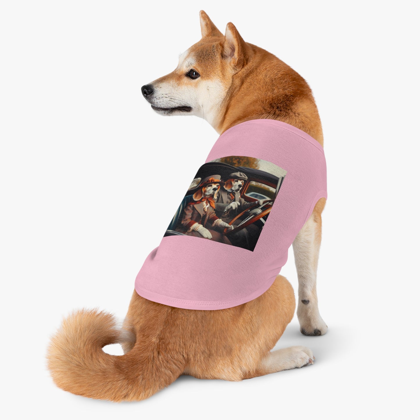 Pet Tank Top Wacky Beagle Dogs In Old Time Car Pets Printify