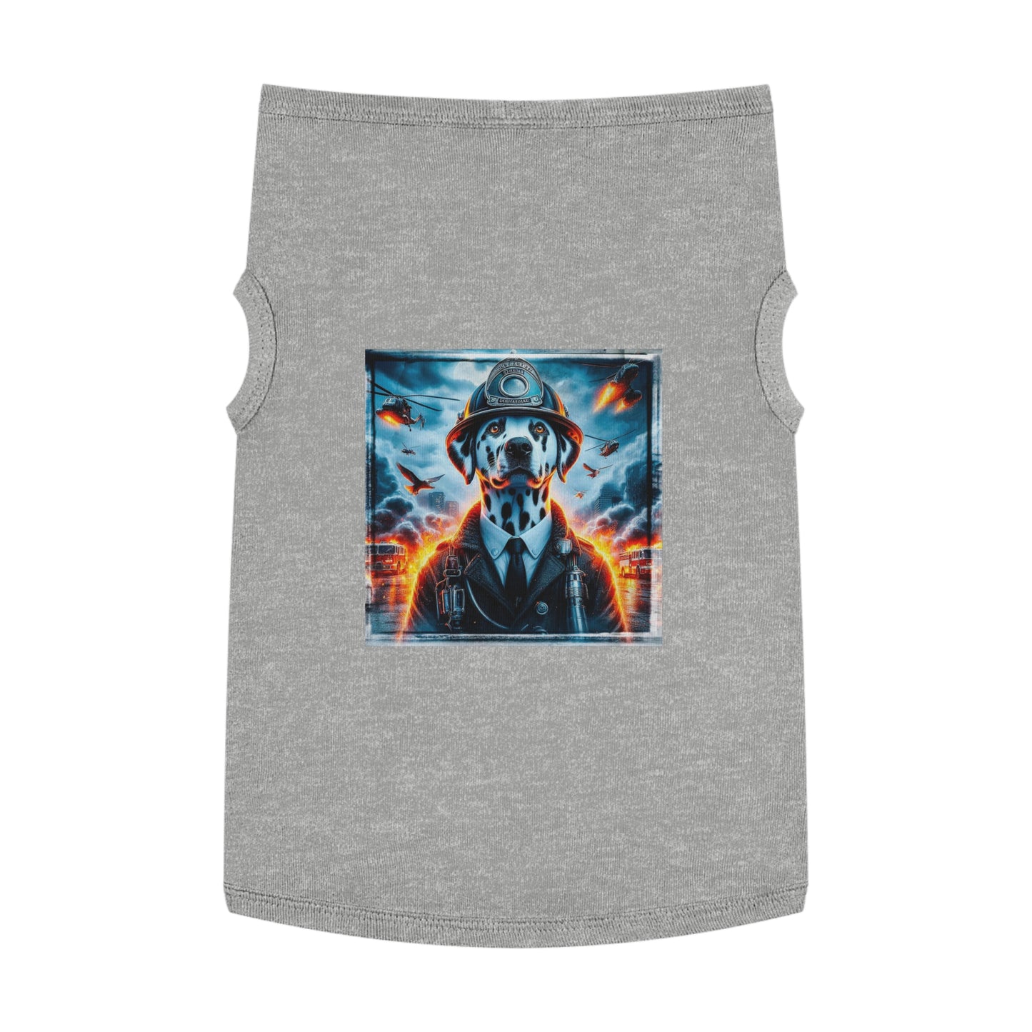 Pet Tank Top Dalmatian war hero t shirt Pets Printify XL Heather