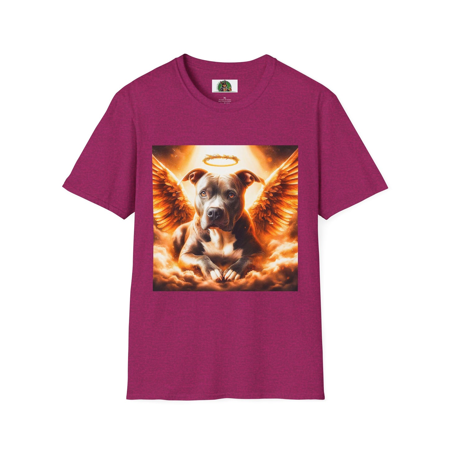 Pit Bull heavenly Angel shirt T-Shirt Printify S Antique Heliconia