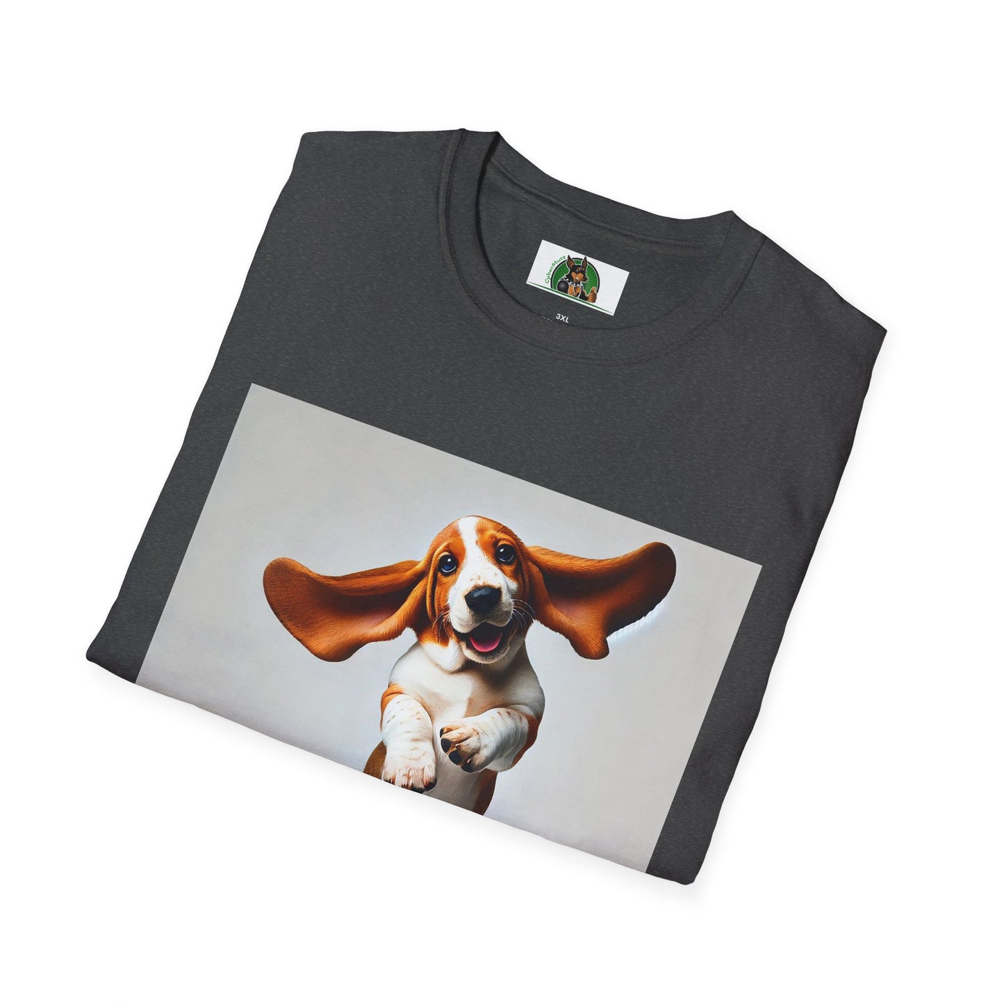 Bassett Hound T-Shirt - Dancing Dog Design T-Shirt Printify