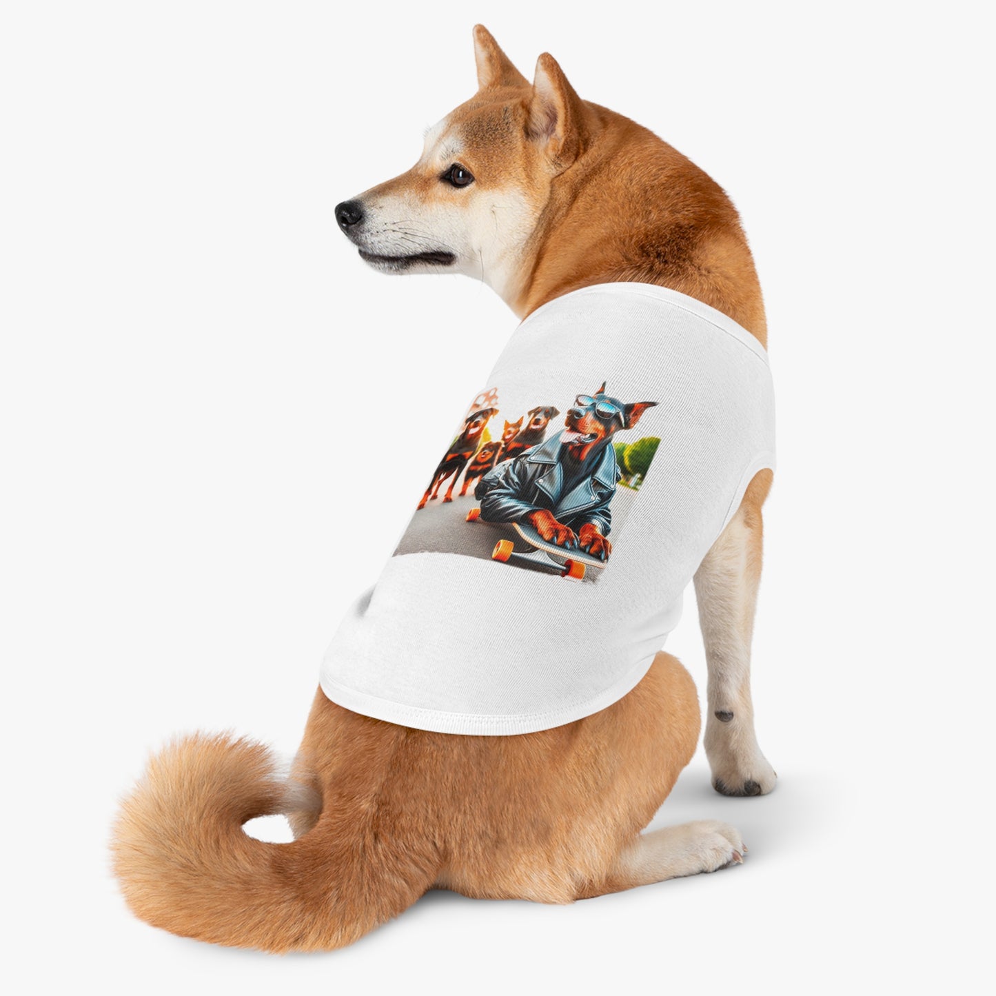 Pet Tank Top Doberman skateboard crew t shirt