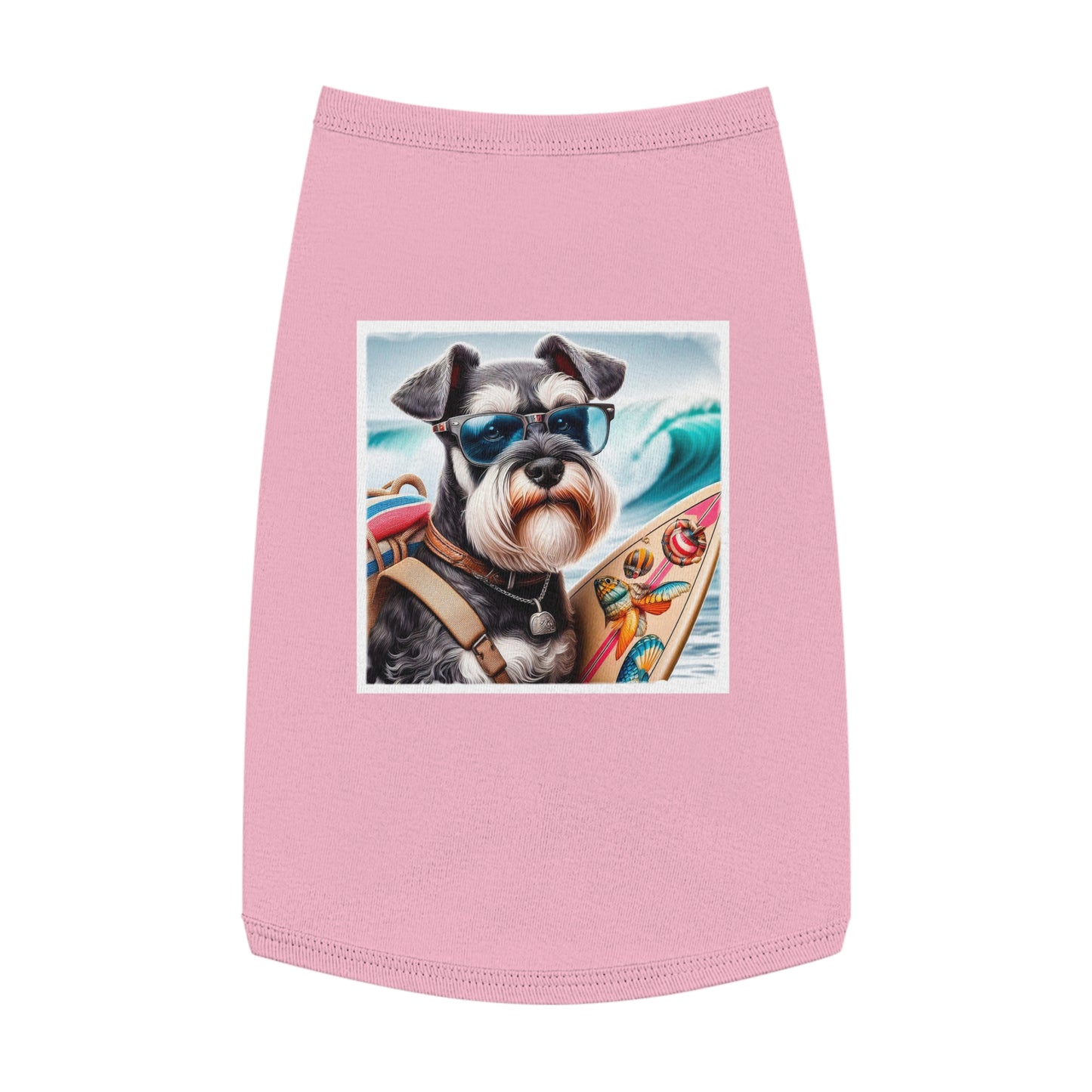 Miniature Schnauzer traveling surfer shirt Pets Printify L Pink