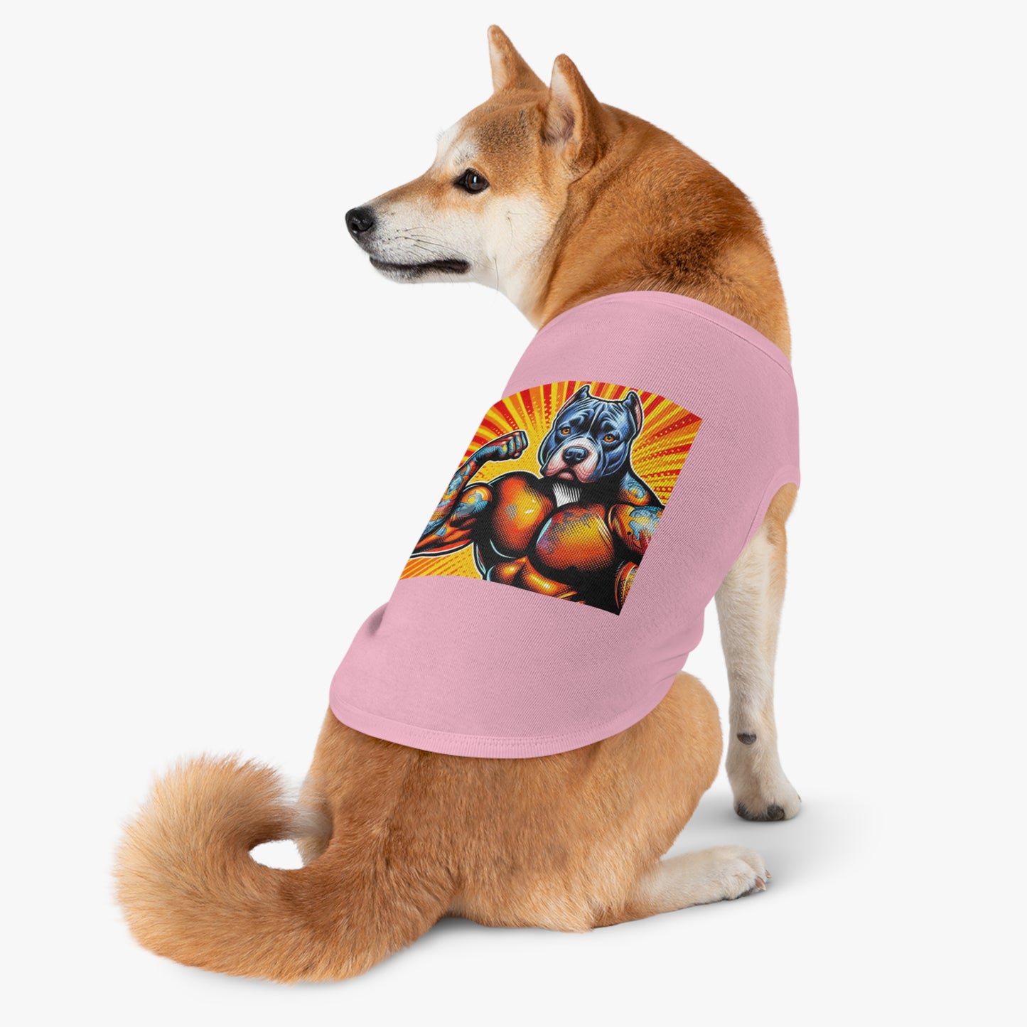 Pet Tank Top Pit Bull arm flexing