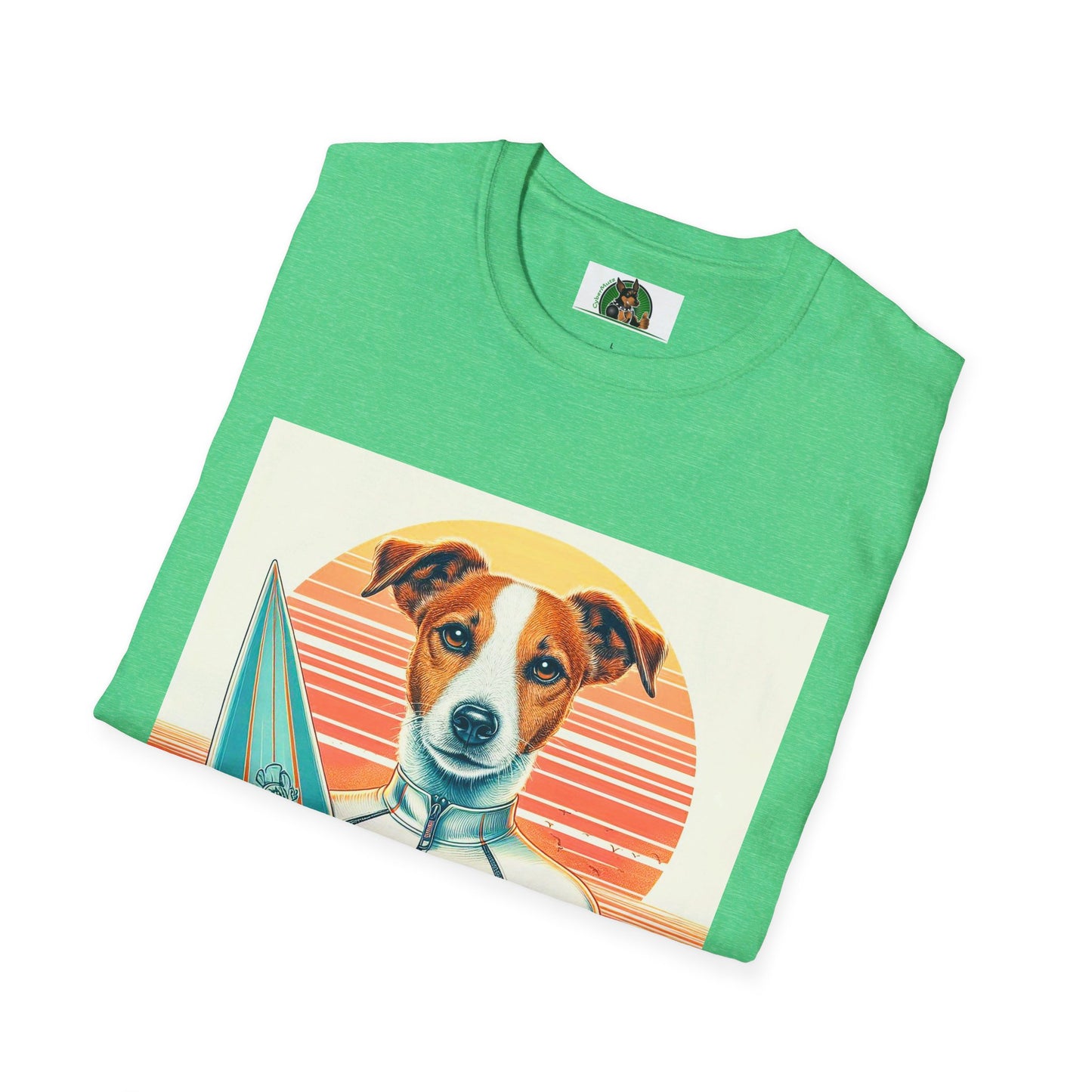 Jack Russell Wet Suit Surfer T-Shirt Printify