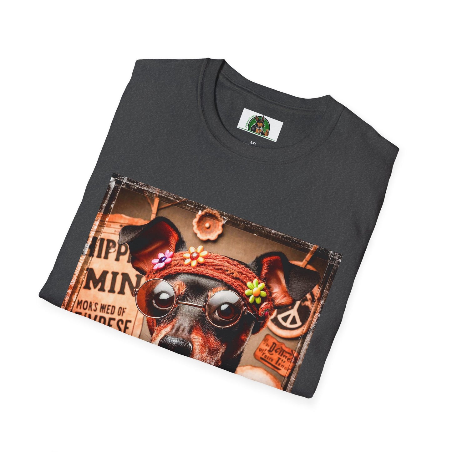 Min Pin T-Shirt hippie dude T-Shirt Printify