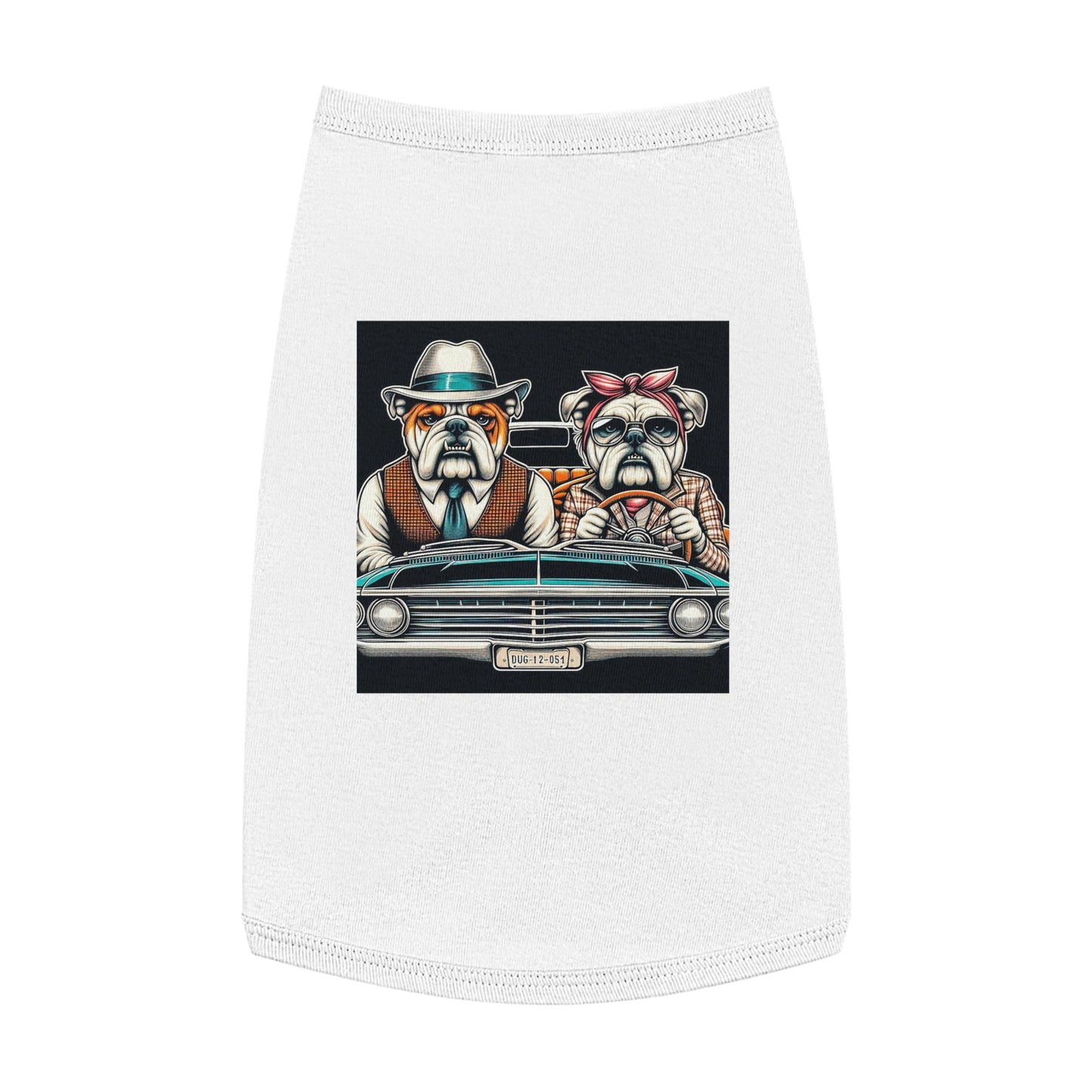 Wacky Pet Tank Top Bulldog old couple t shirt Pets Printify L White