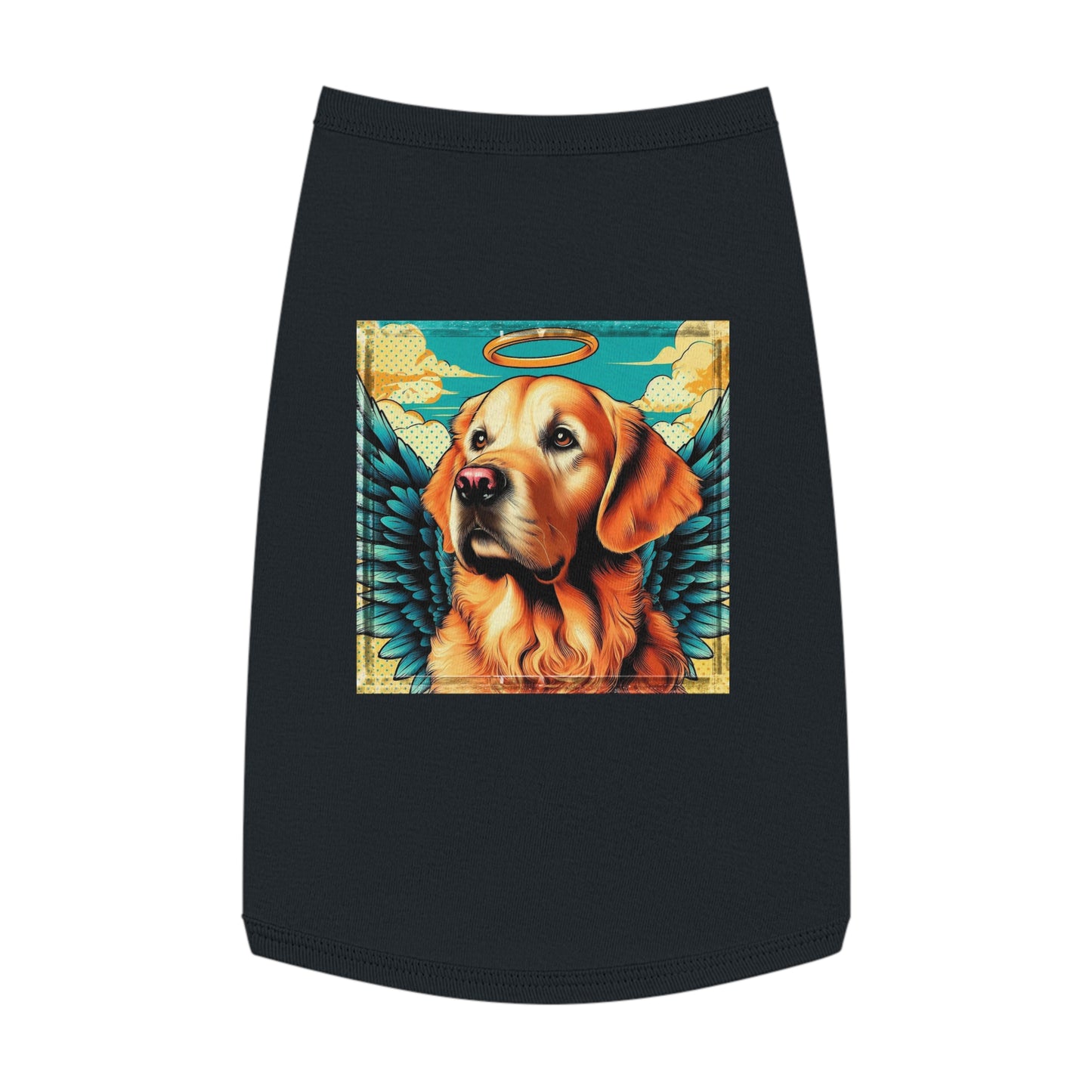Golden Retriever heavenly angel tank top Pets Printify L Black
