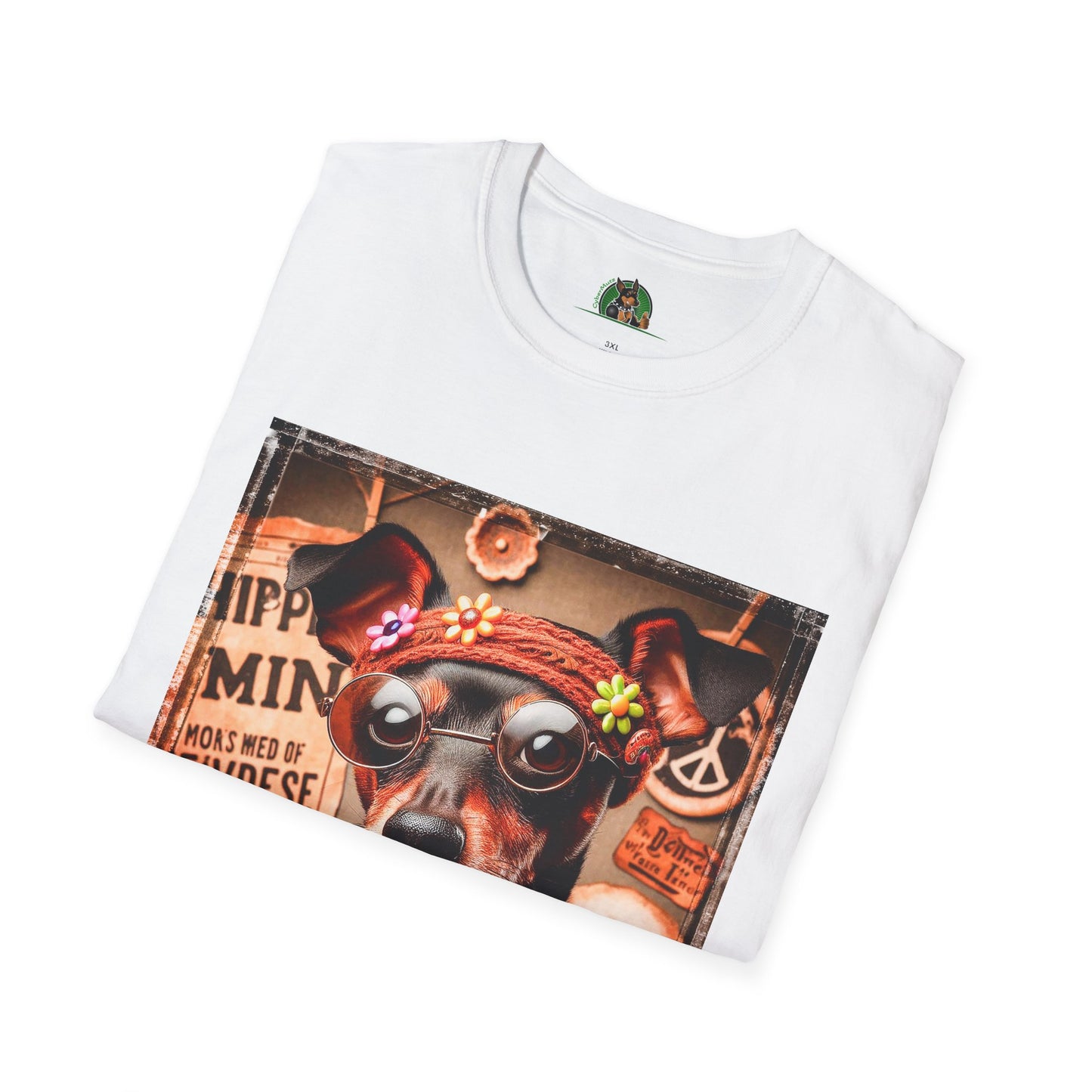 Min Pin T-Shirt hippie dude T-Shirt Printify
