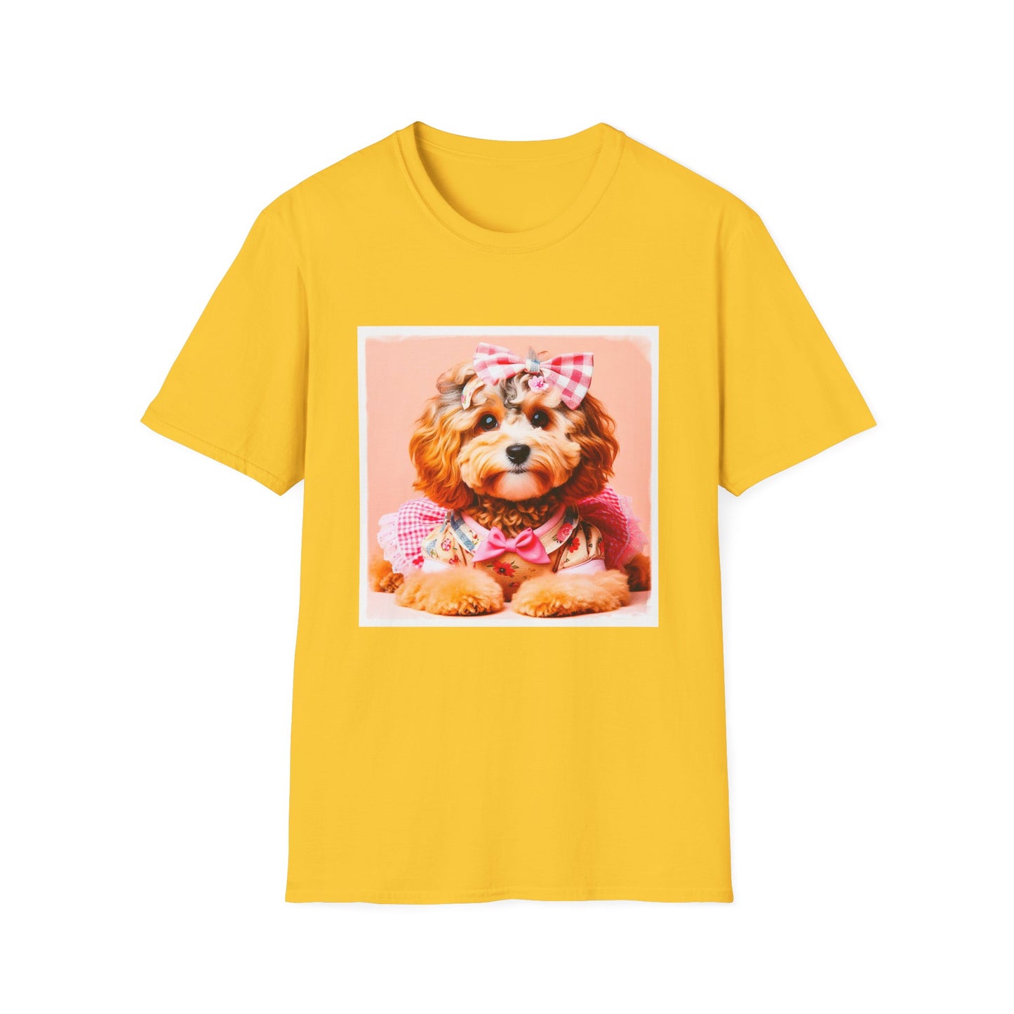 CockerPoo pretty pink bow t shirt T-Shirt Printify S Daisy