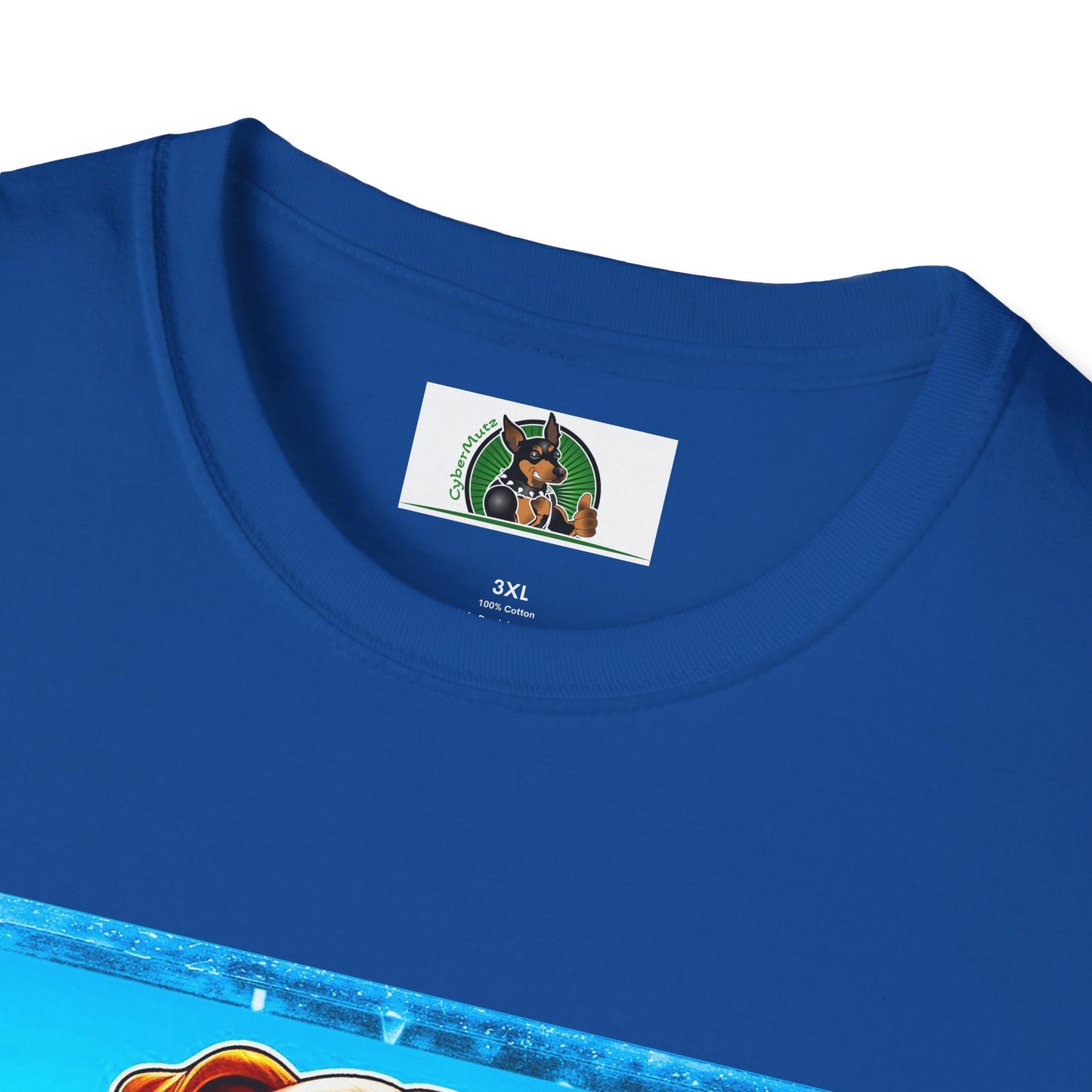 Bulldog surfing fun t shirt T-Shirt Printify