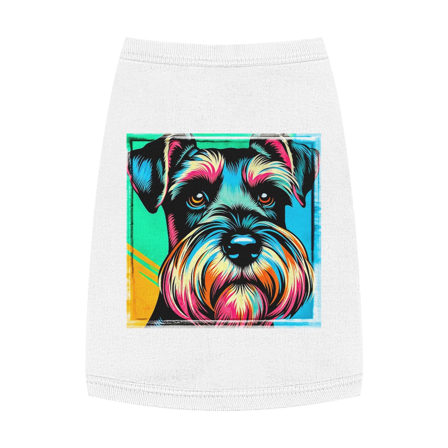 Miniature Schnauzer colorful art shirt Pets Printify M White