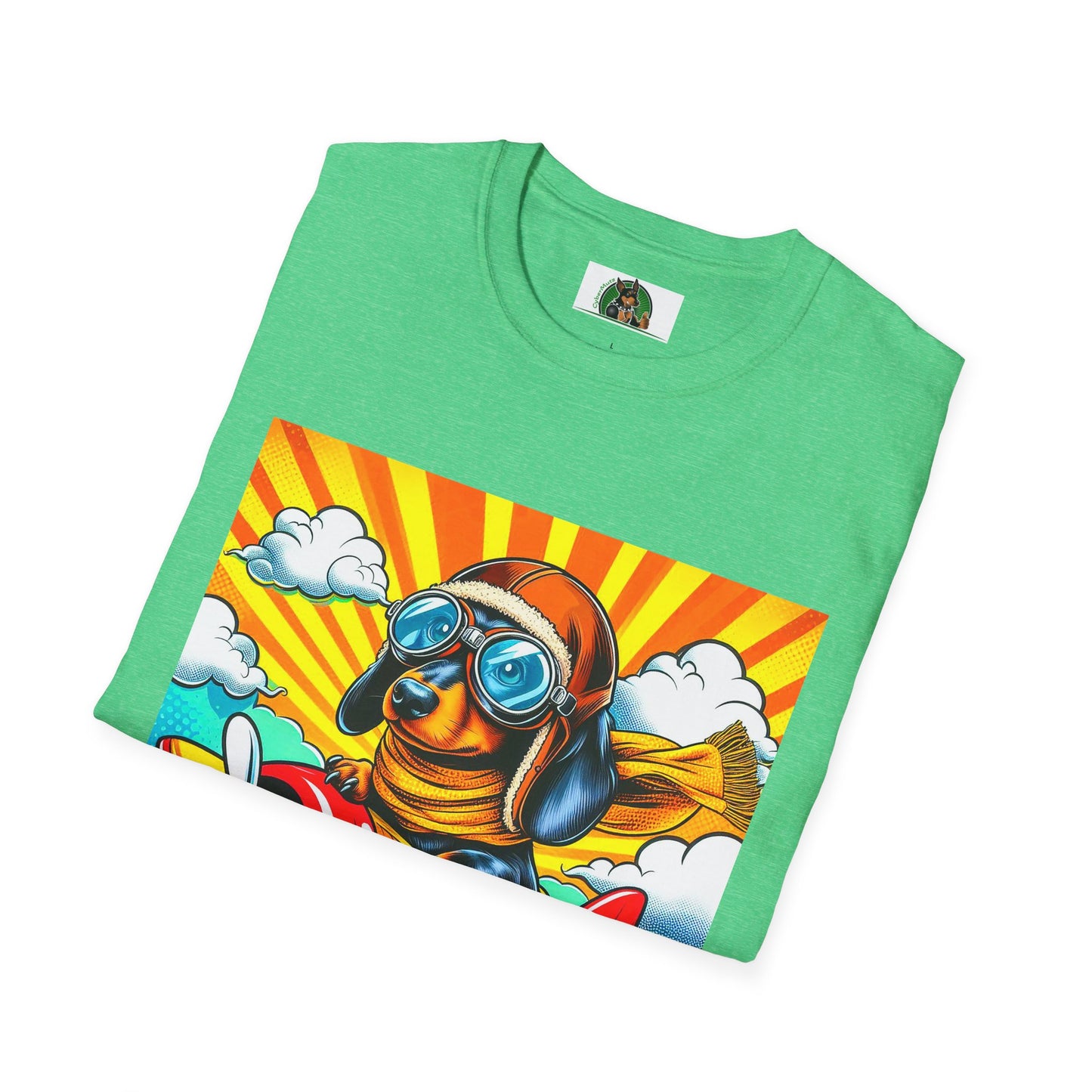 Dachshund airplane flying t shirt