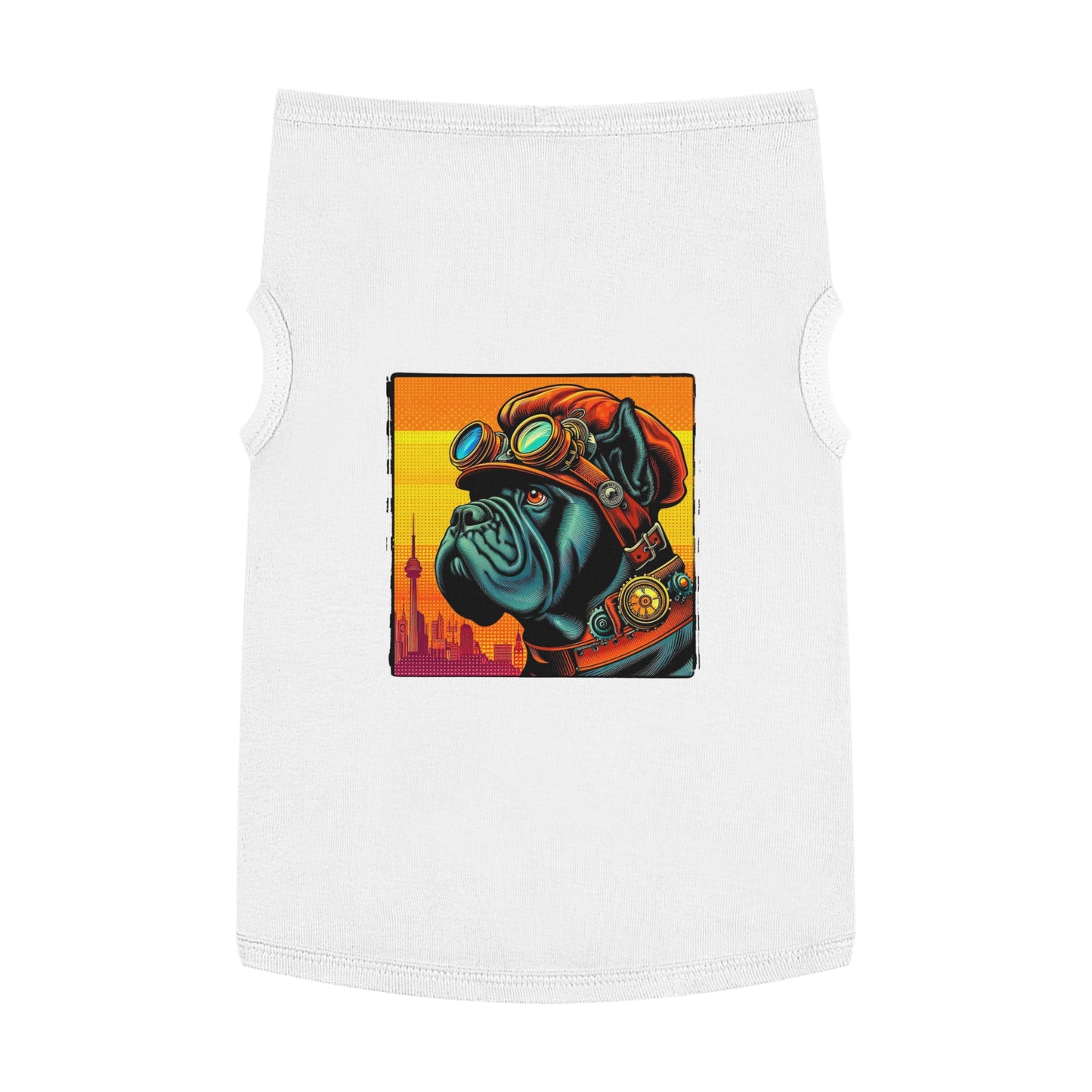 Pet Tank Top Cane Corso Steampunk Pets Printify XL White