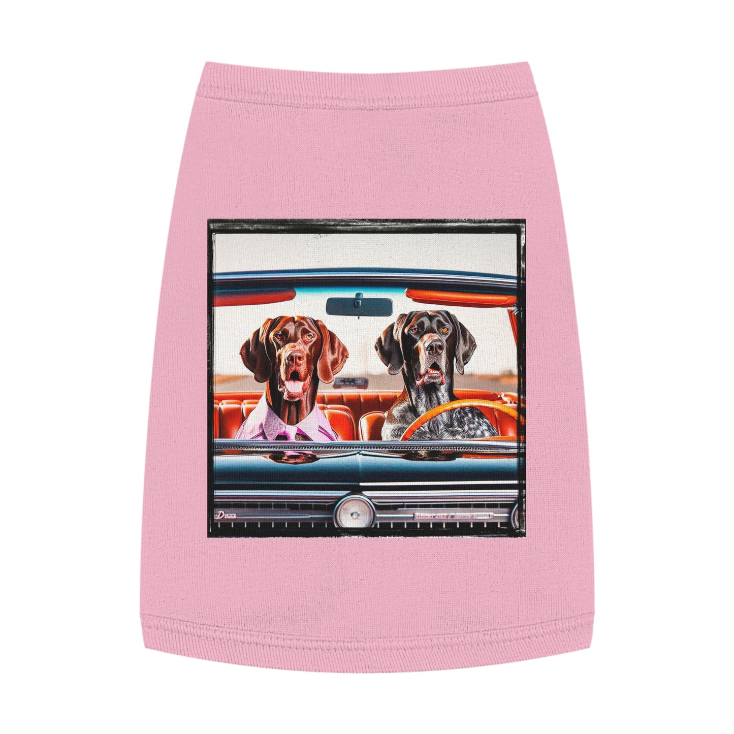 German Shorthaired Pointer driving friends t shirt Pets Printify M Pink