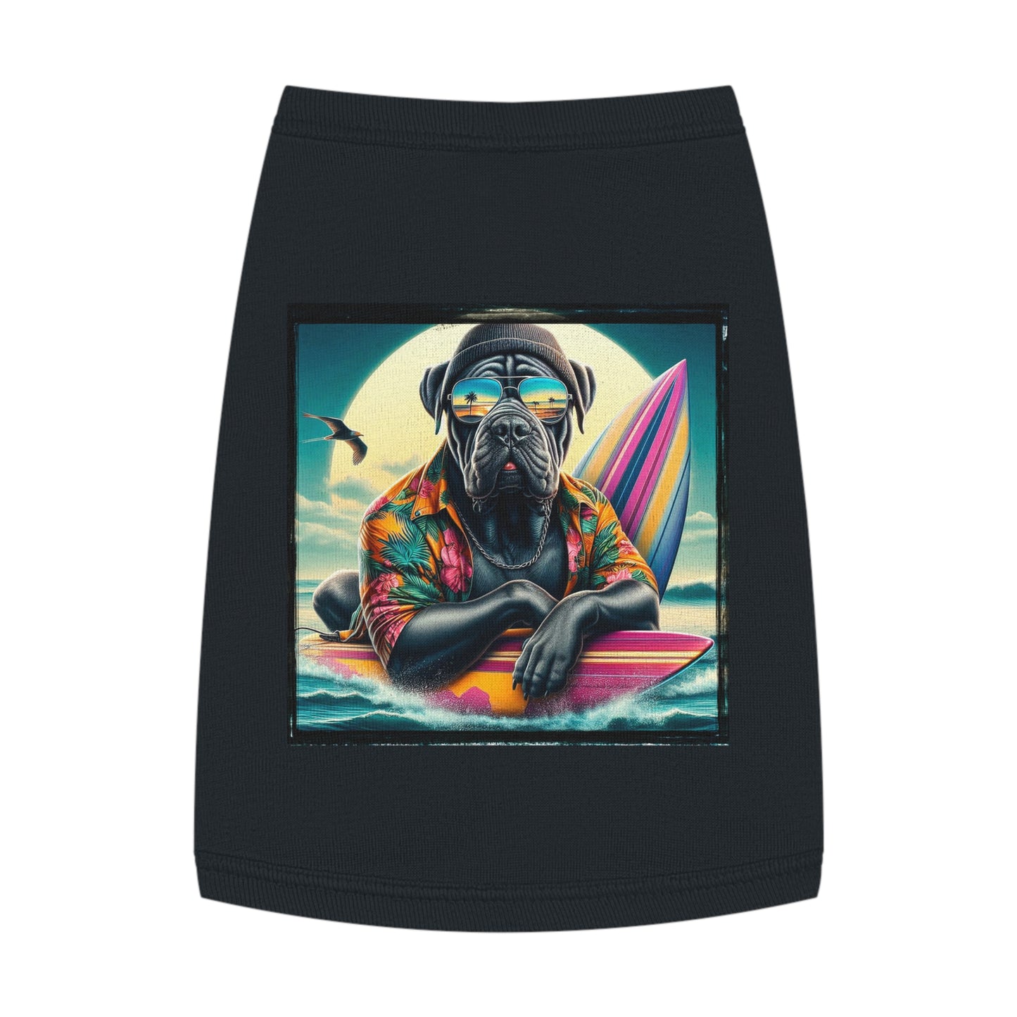 Pet Tank Top Cane Corso Surfer Pets Printify