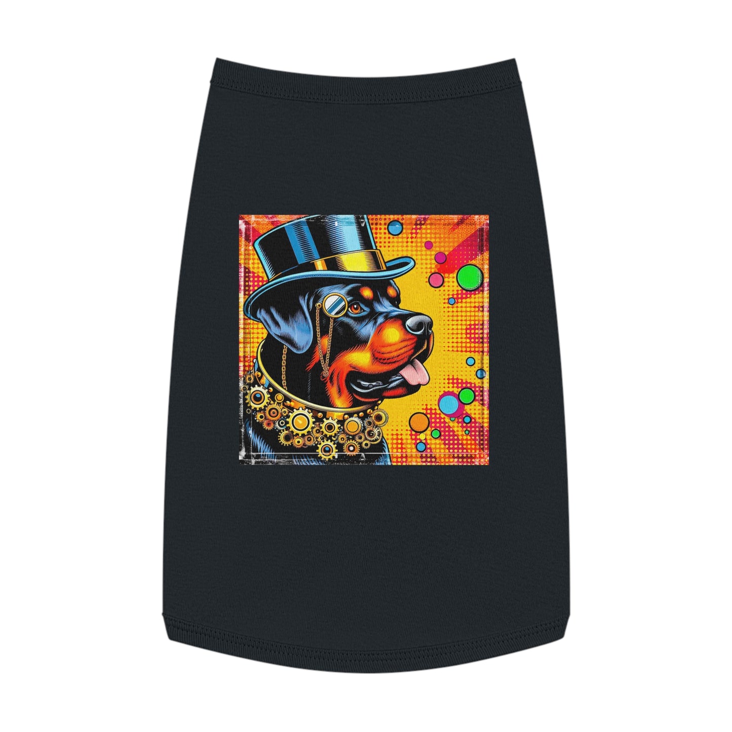 Rottie steam punk cutie Pets Printify L Black