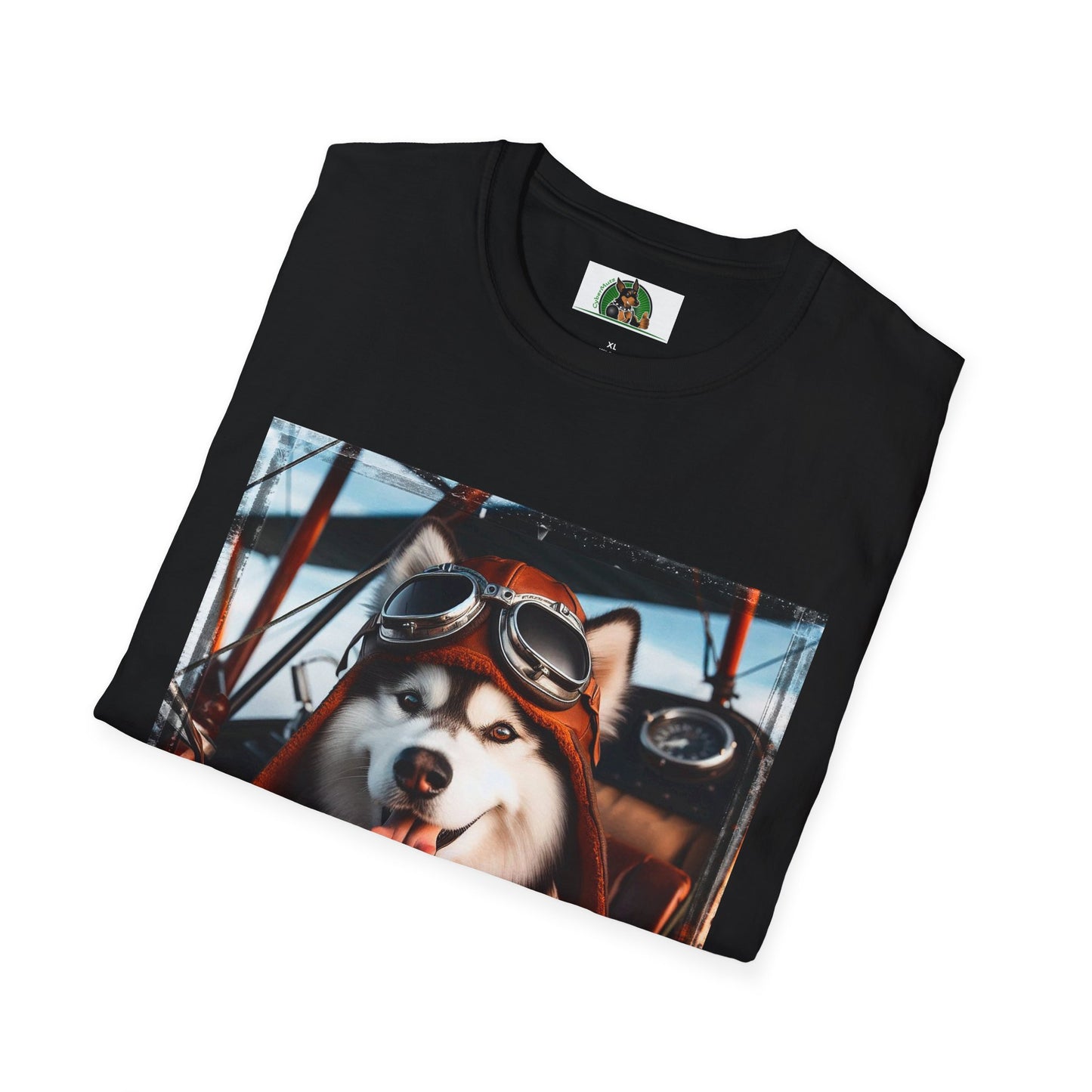 Husky pilot T-Shirt Printify