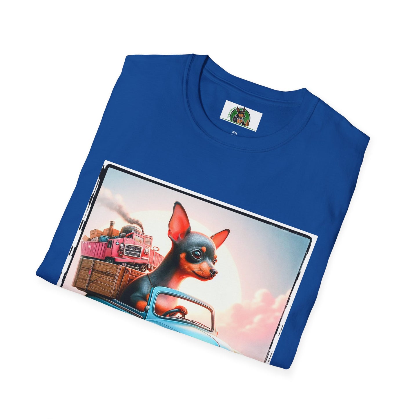 Min Pin T-Shirt tiny baby driver T-Shirt Printify