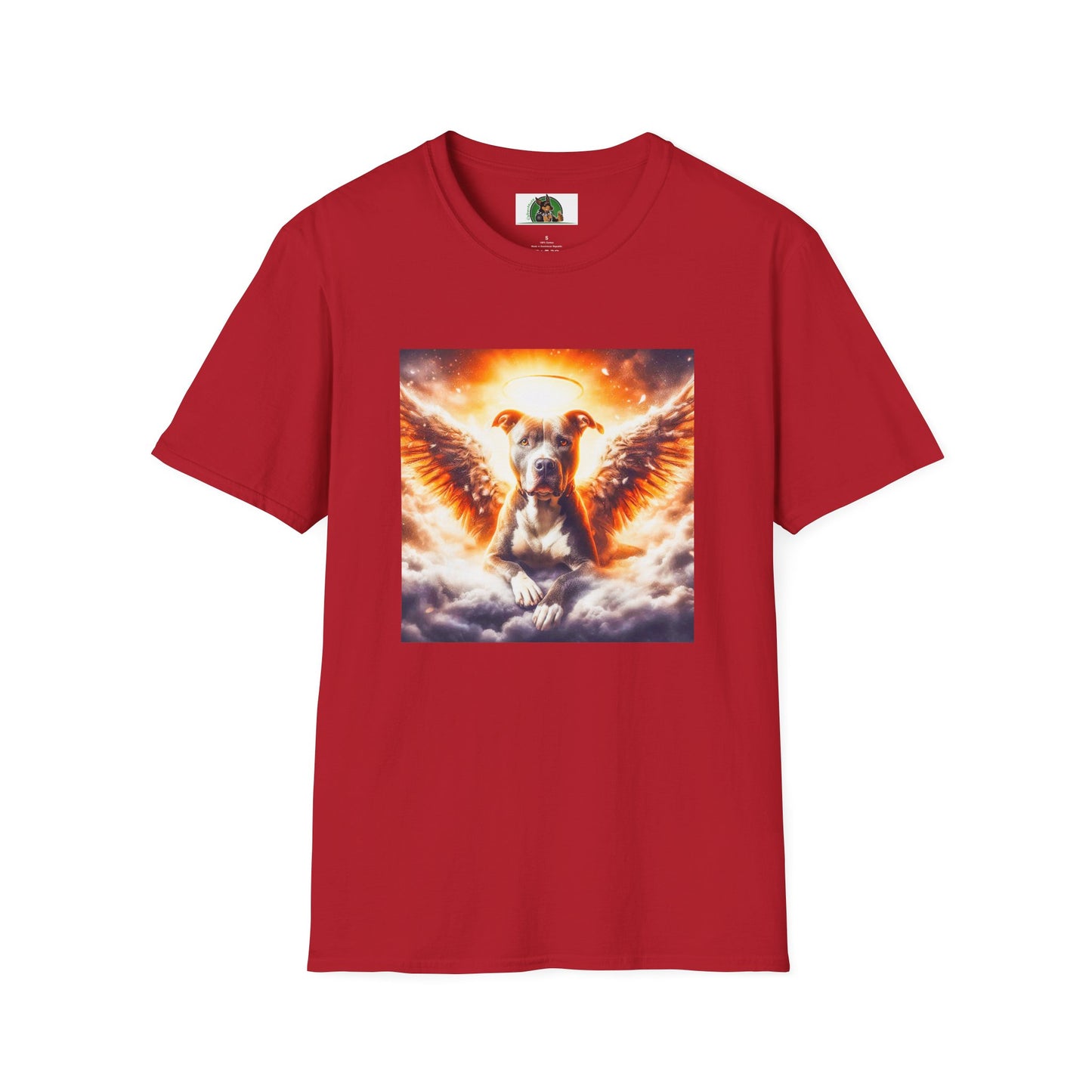 Pit Bull Angel shirt T-Shirt Printify S Cherry Red