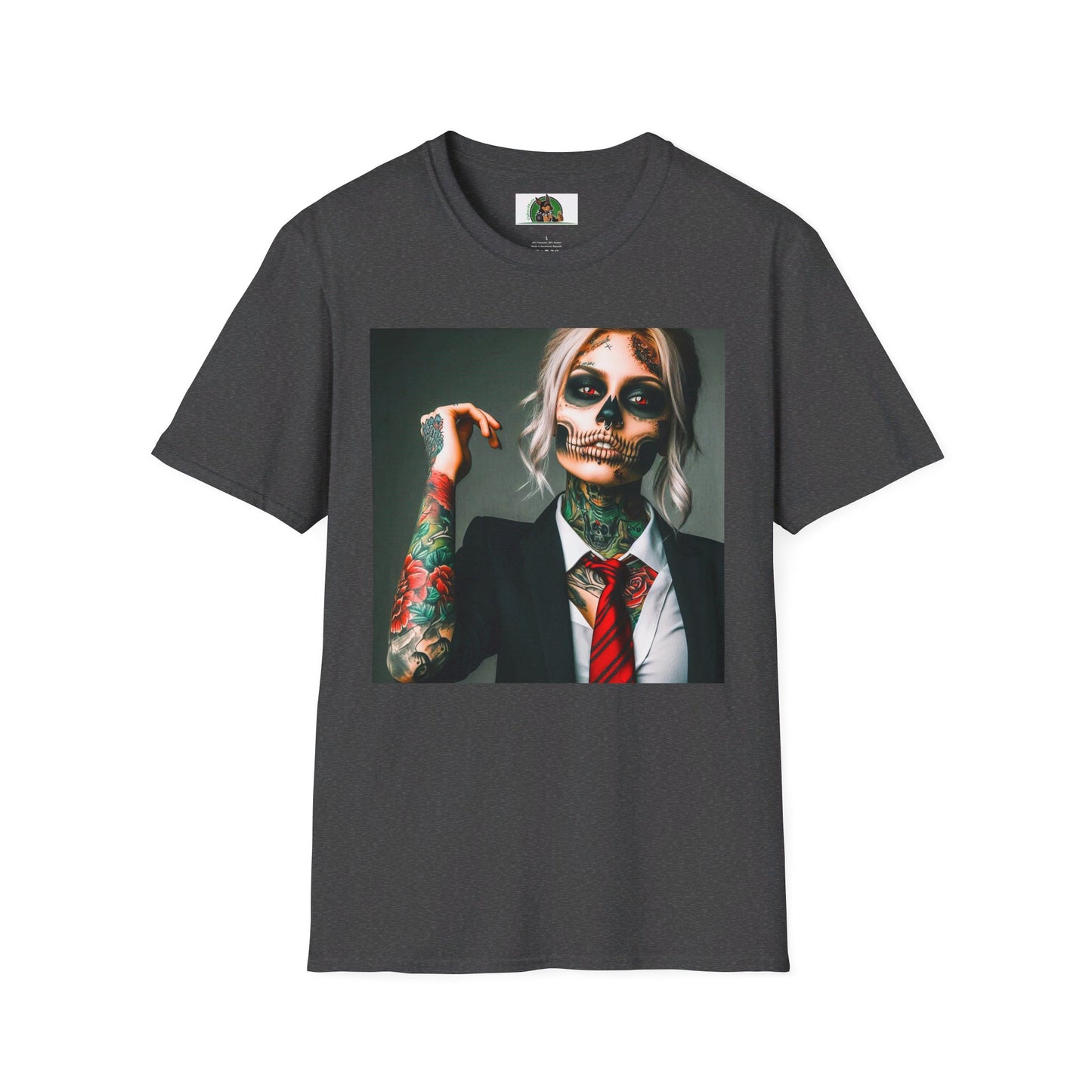 Zombie Girl T-Shirt Printify S Dark Heather