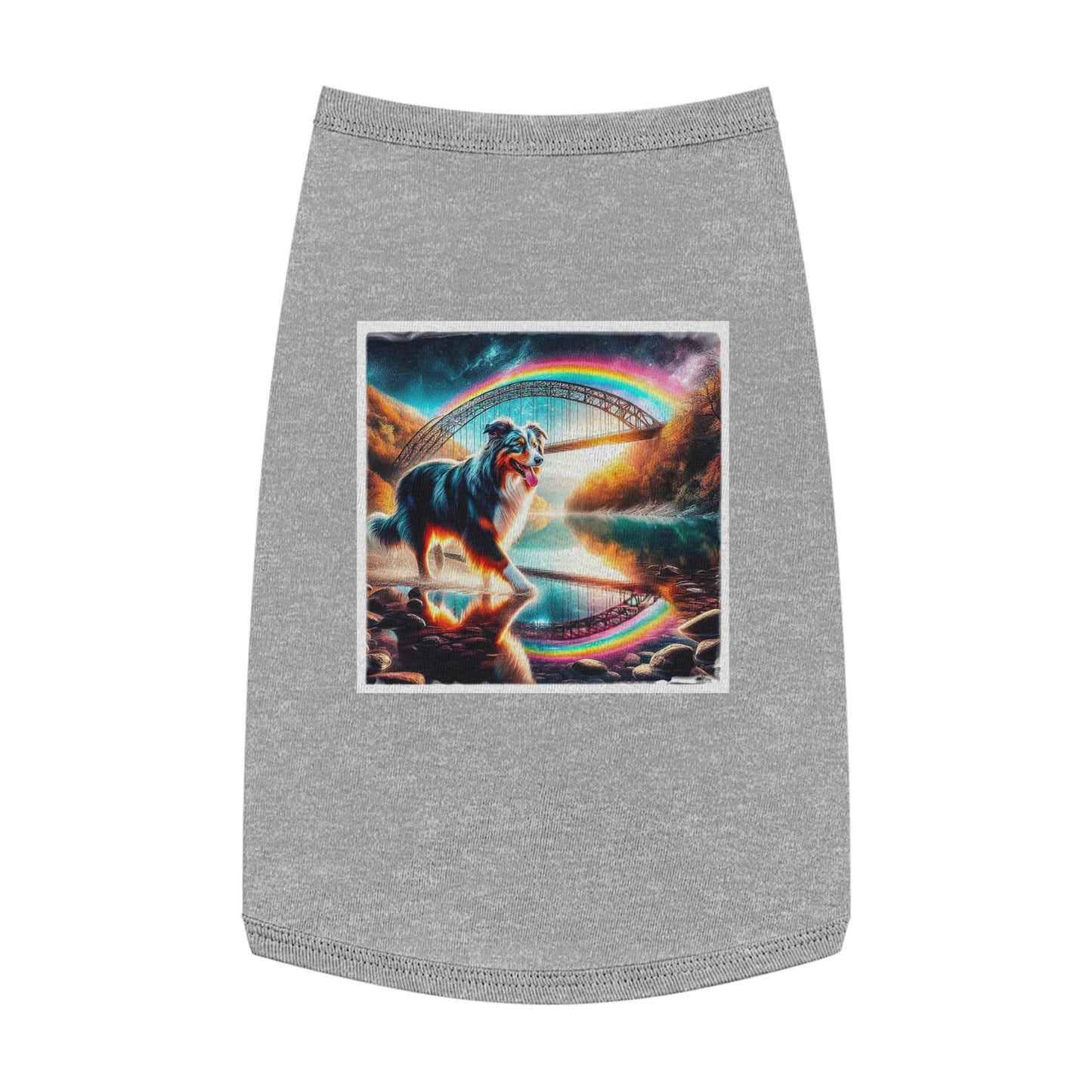Pet Tank Top Australian Shepherd Pets Printify L Heather