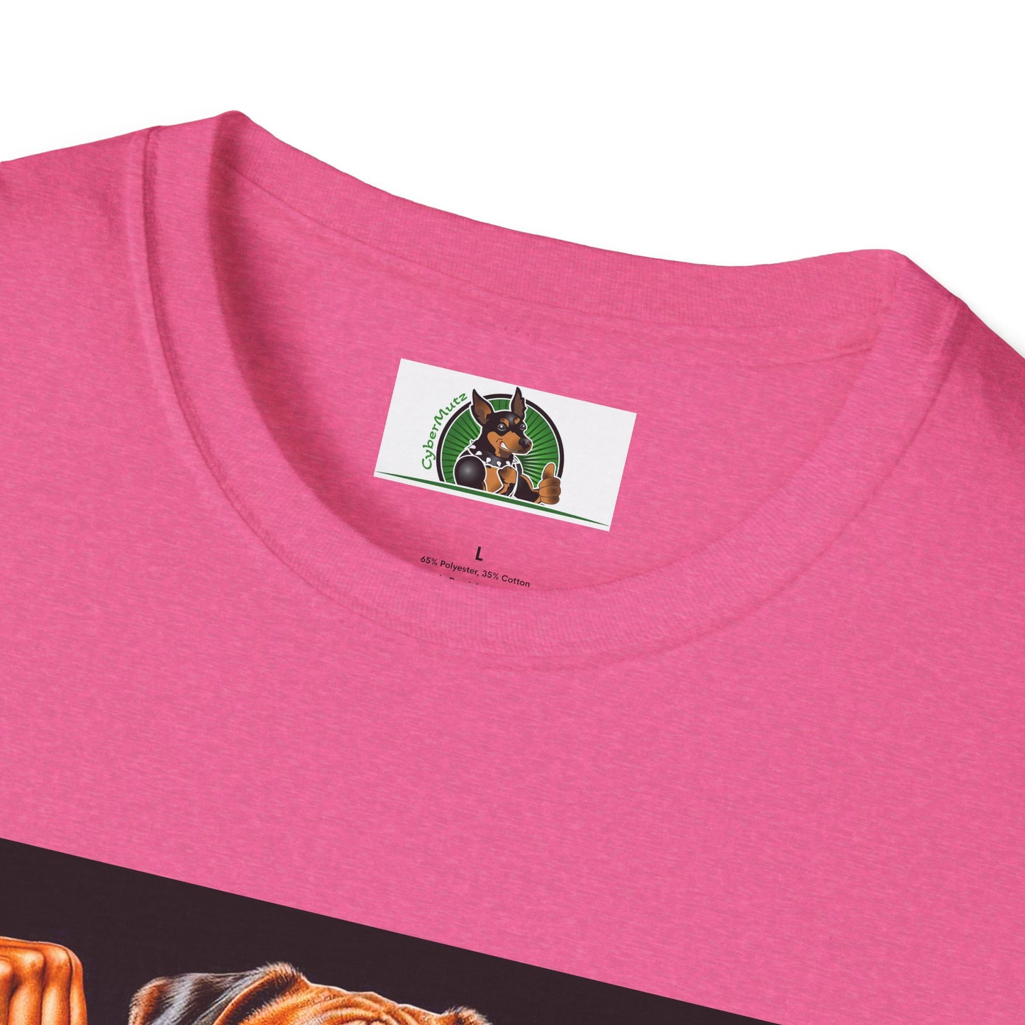 Boxer Muscle Dog Wearing Tie TShirt T-Shirt Printify
