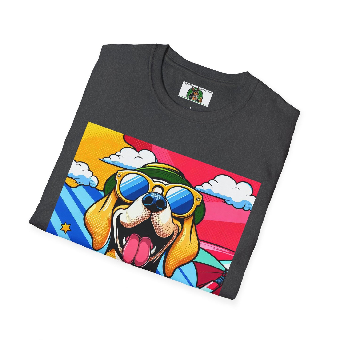 Wacky Pop Art Dog T-Shirt Printify