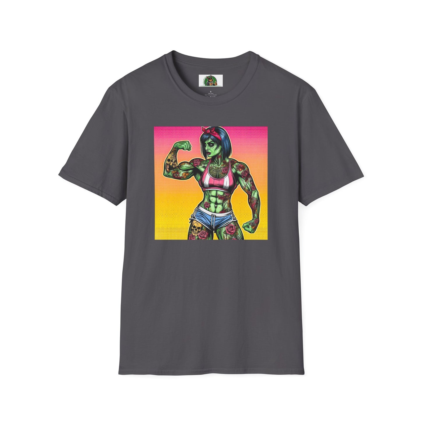 Zombie Girl T-Shirt Printify S Charcoal