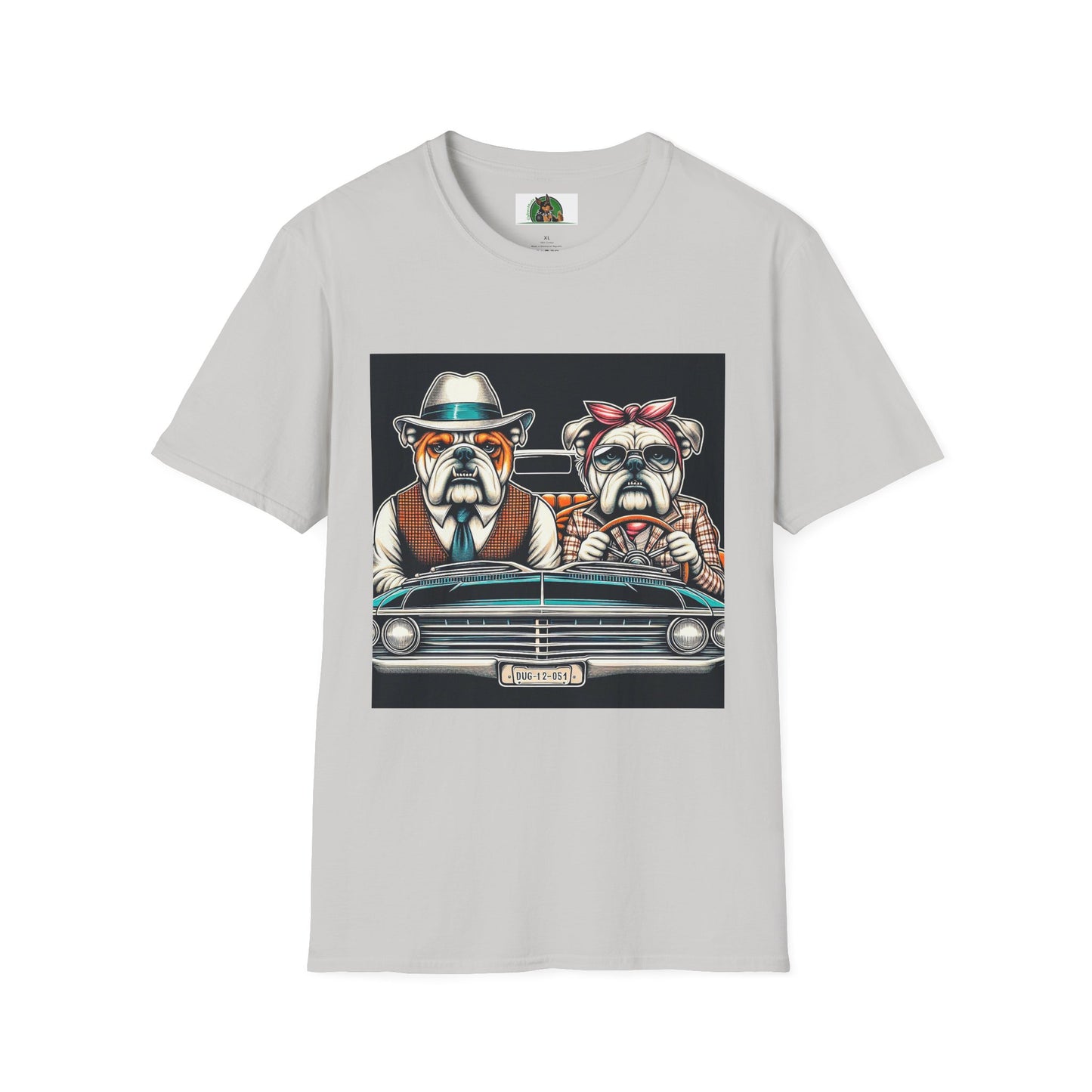 Wacky Bulldog 20s couple t shirt T-Shirt Printify S Ice Grey