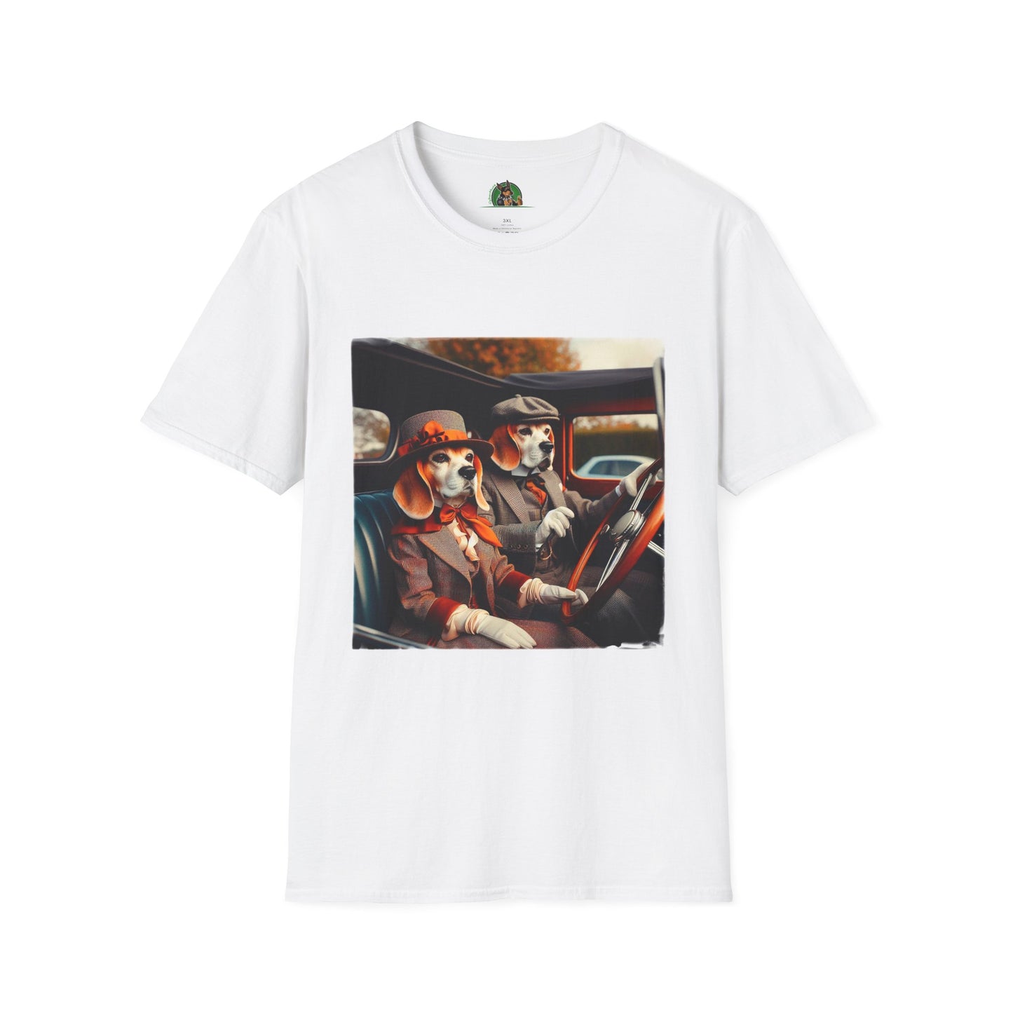 Wacky Beagle Old Time Couple T-Shirt Printify XS White