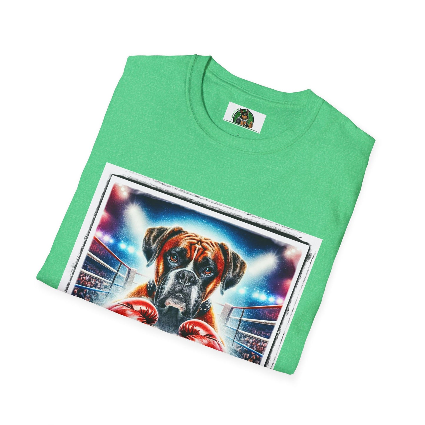 Boxer Dog With Boxing Gloves Shirt T-Shirt Printify