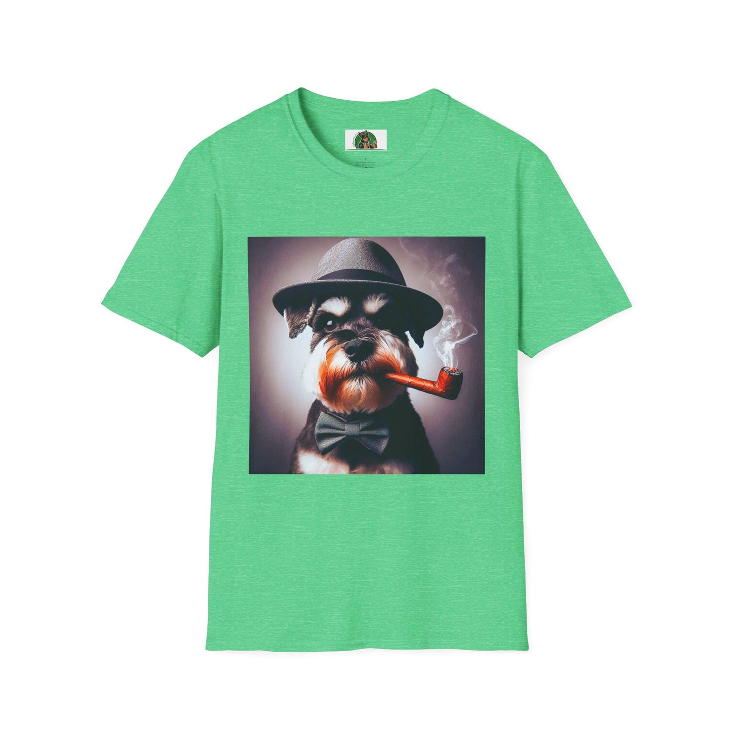 Miniature Schnauzer cigar smoking shirt T-Shirt Printify S Heather Irish Green