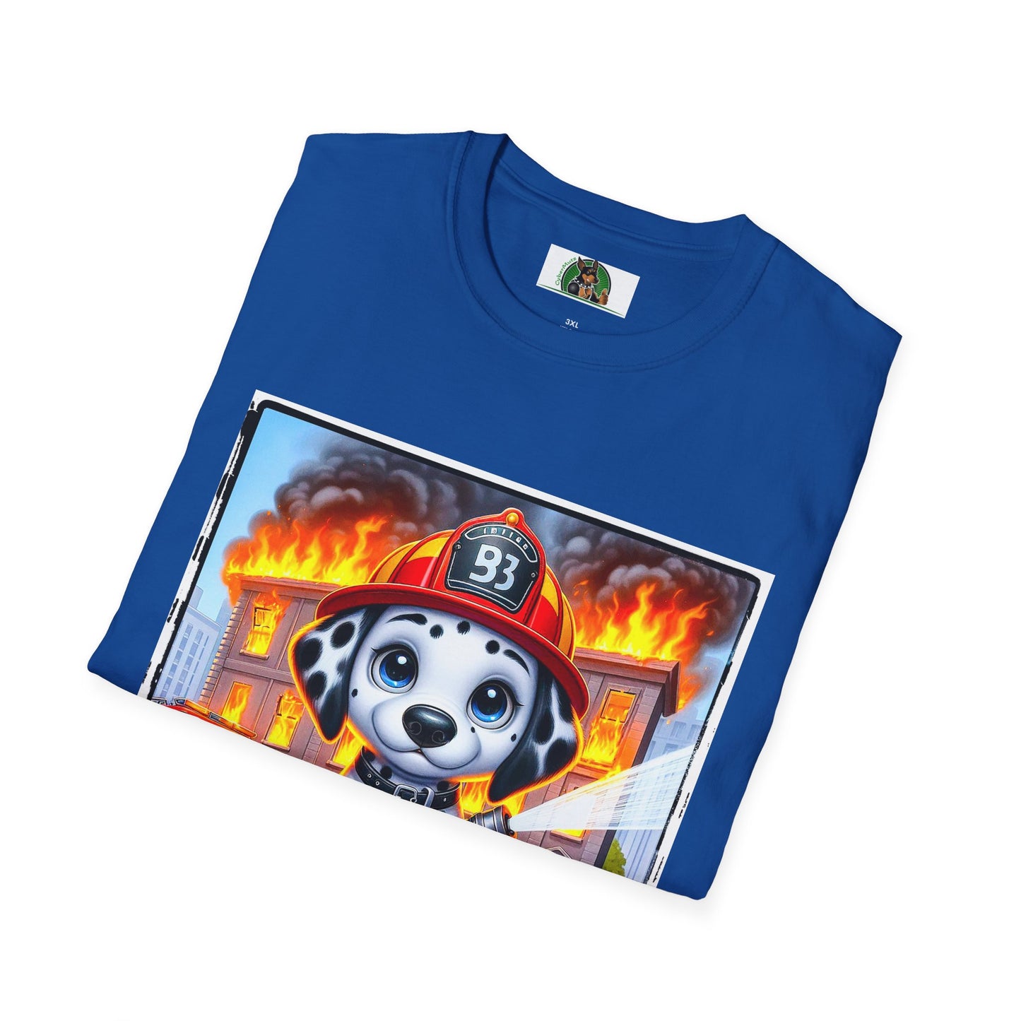Dalmatian blazing fire t shirt T-Shirt Printify