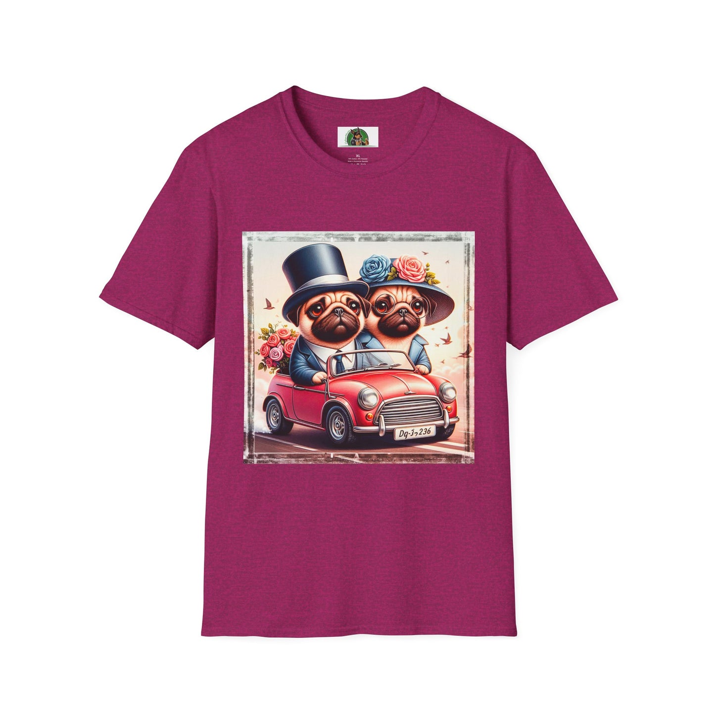 Wacky Pugs T-Shirt Printify S Antique Heliconia