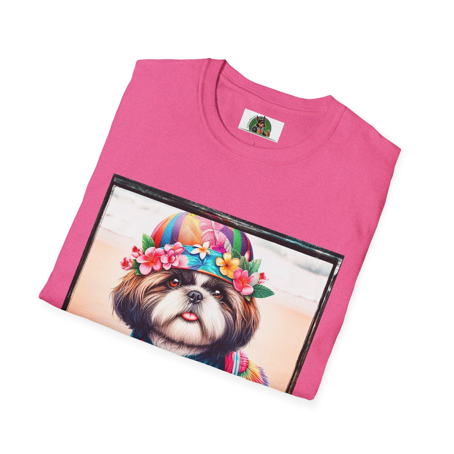 Shih Tzu flower surfer shirt