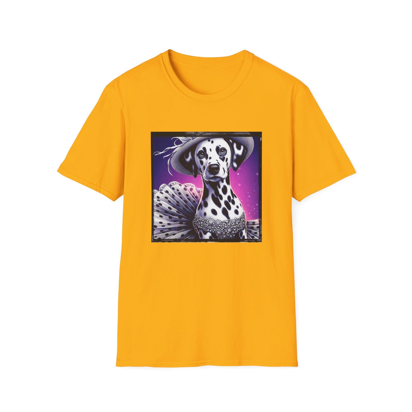 Dalmatian polka dot queen t shirt T-Shirt Printify S Gold