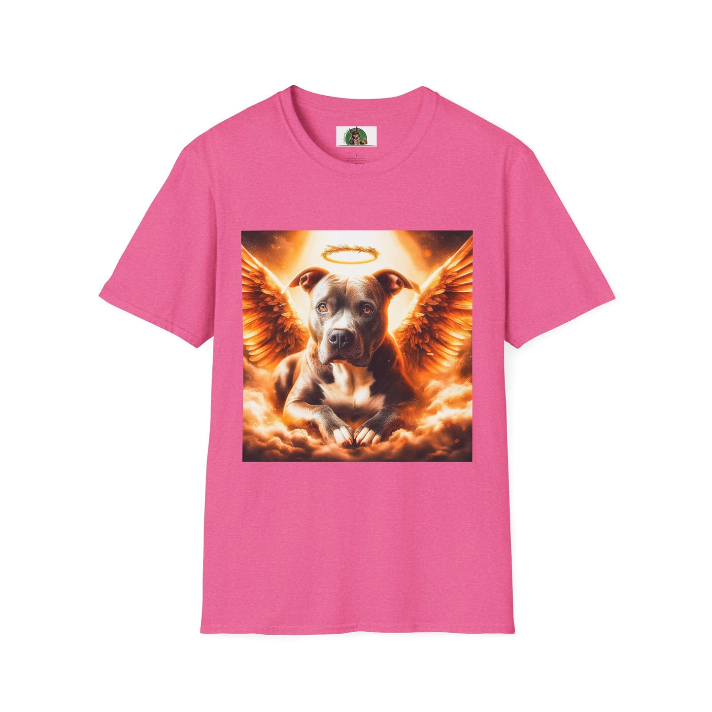 Pit Bull heavenly Angel shirt T-Shirt Printify S Heather Heliconia