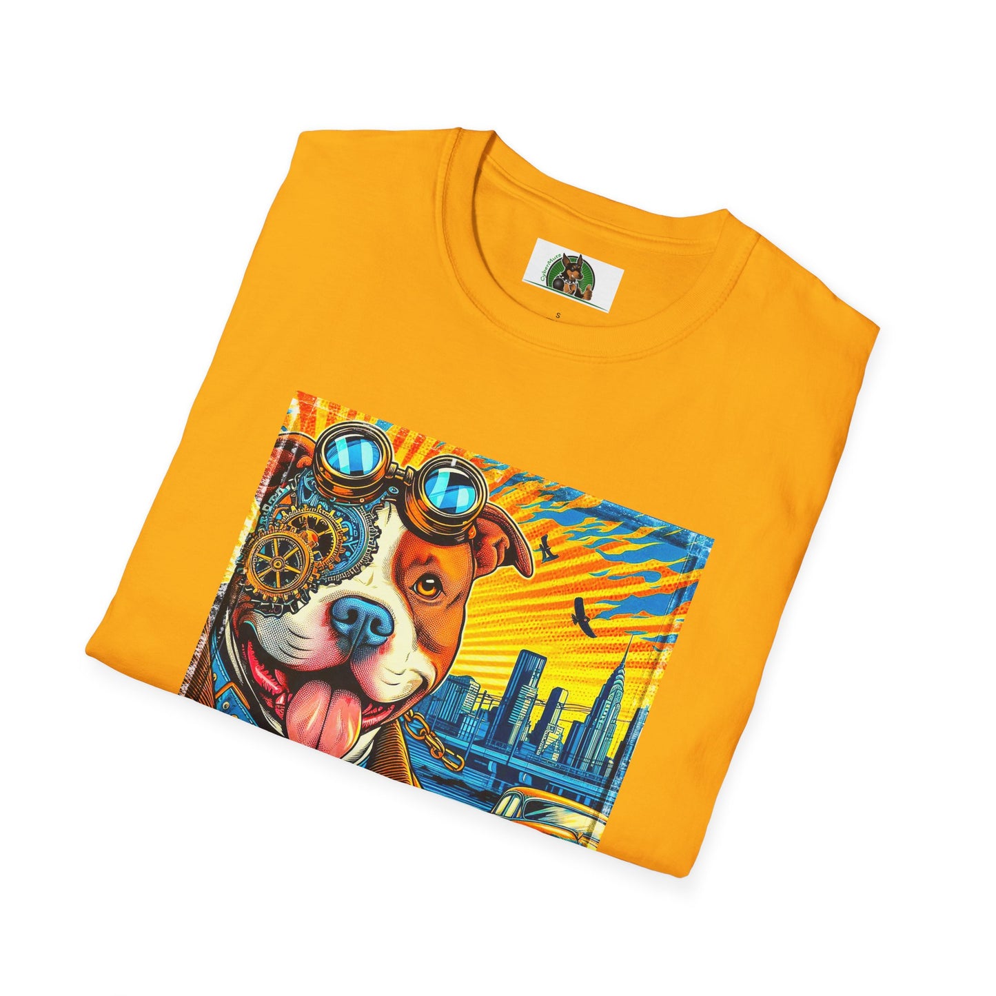 Pit Bull colorful steam punk shirt