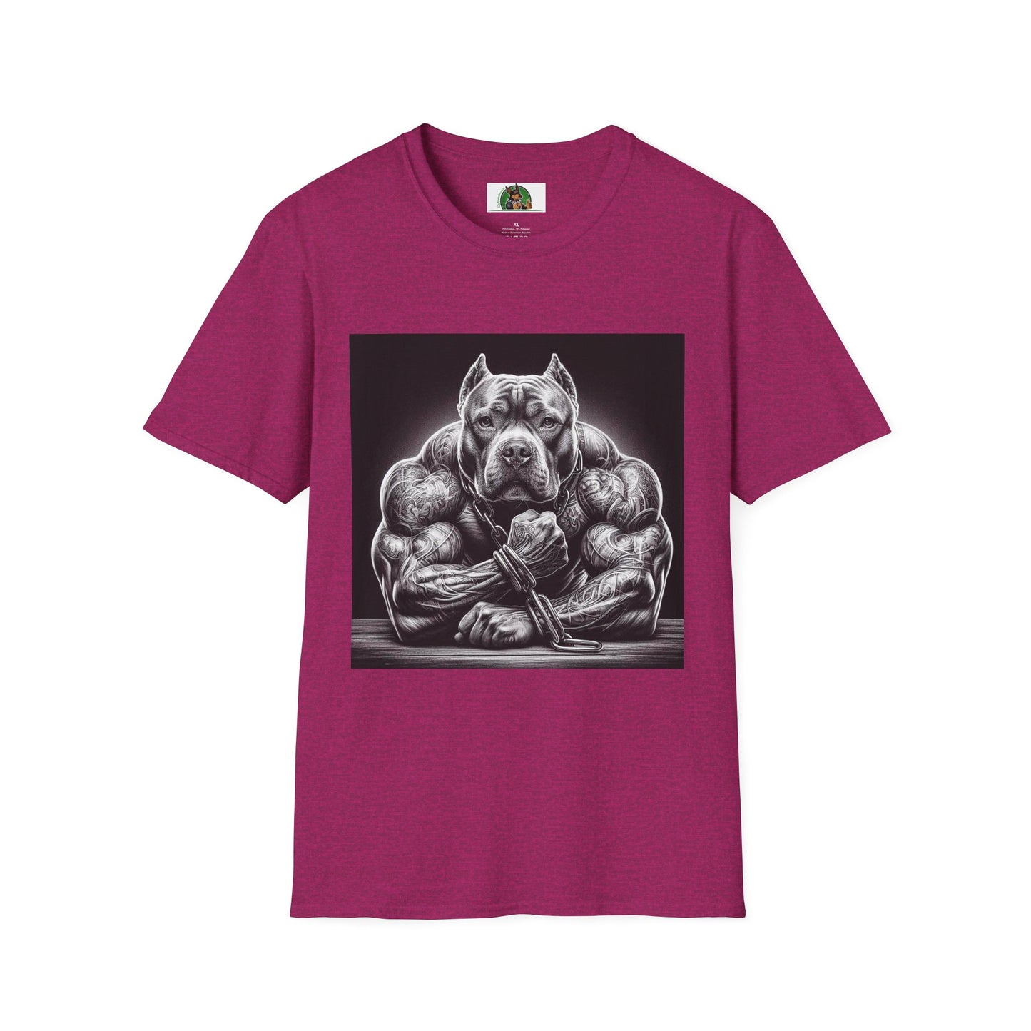 Pit Bull arm day shirt T-Shirt Printify S Antique Heliconia