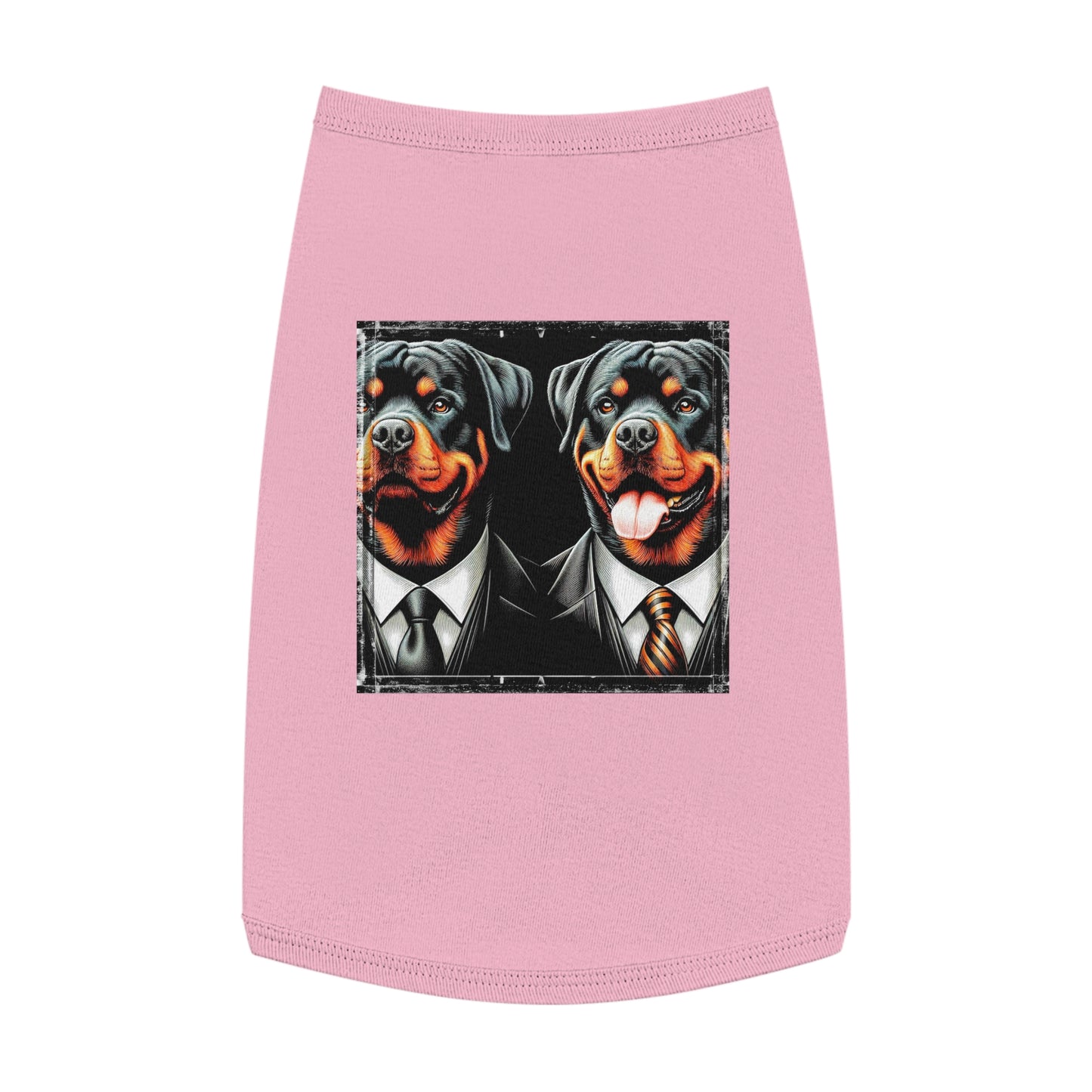 Pet Tank Top Rottie two suits Pets Printify L Pink